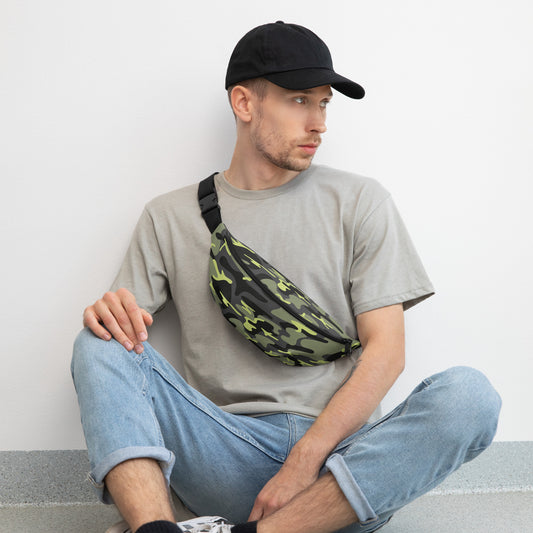 Green Camo Fanny Pack