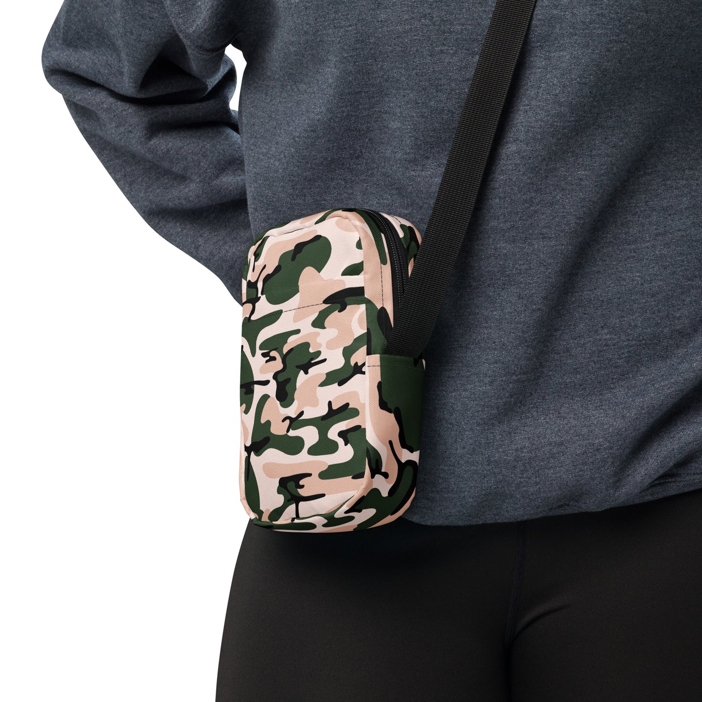 Pink Camo Crossbody Utility Bag