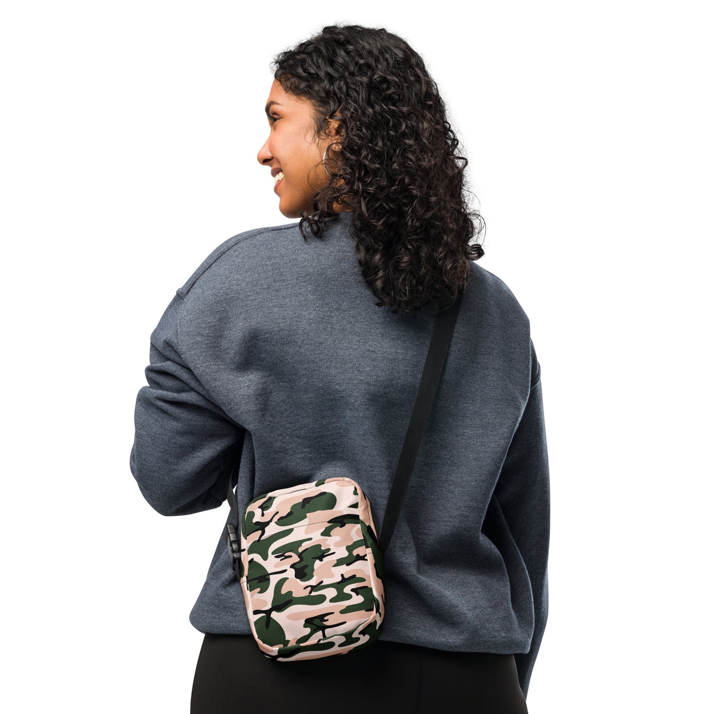 Pink Camo Crossbody Utility Bag