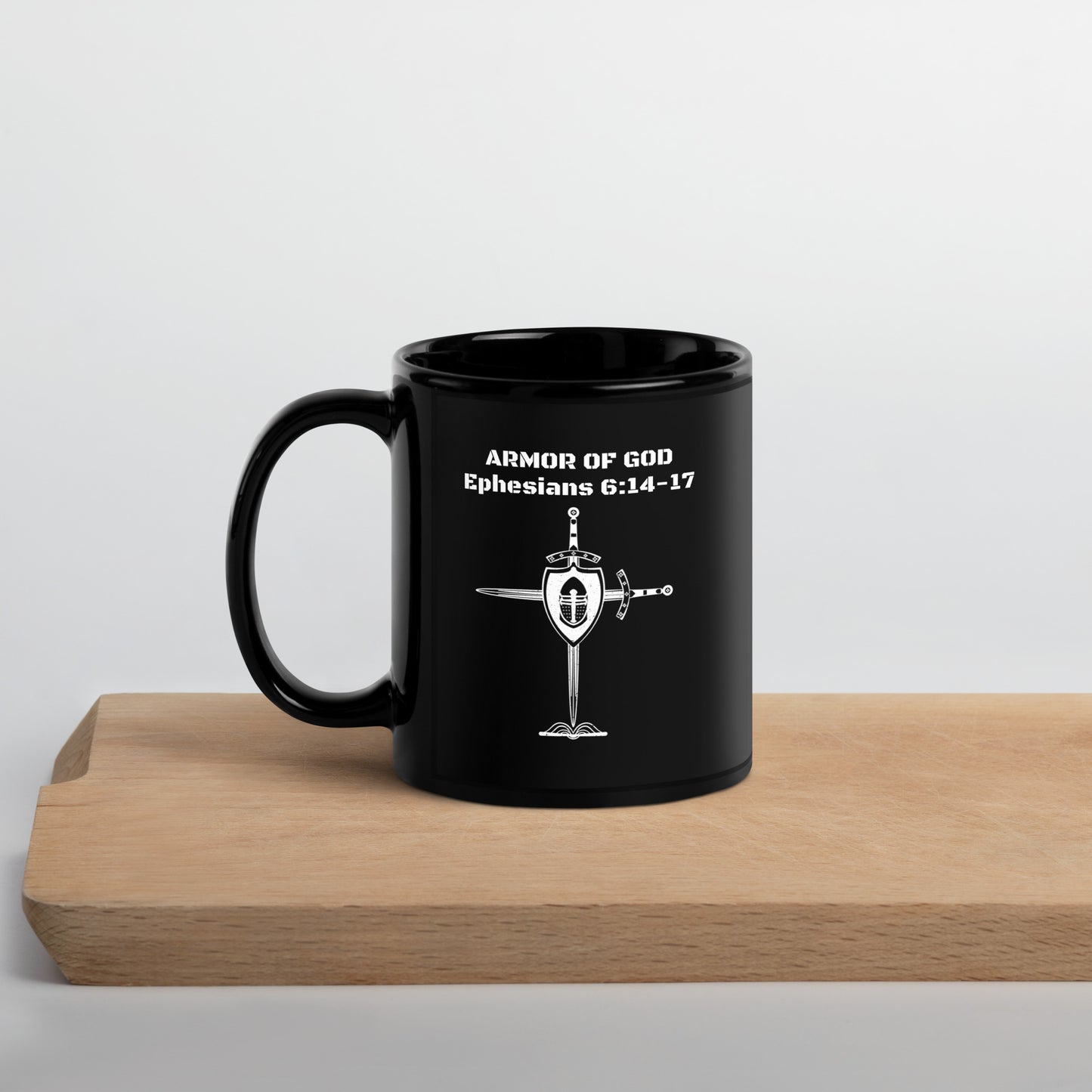 Ephesians 6:14-17 (b) Black Glossy Mug