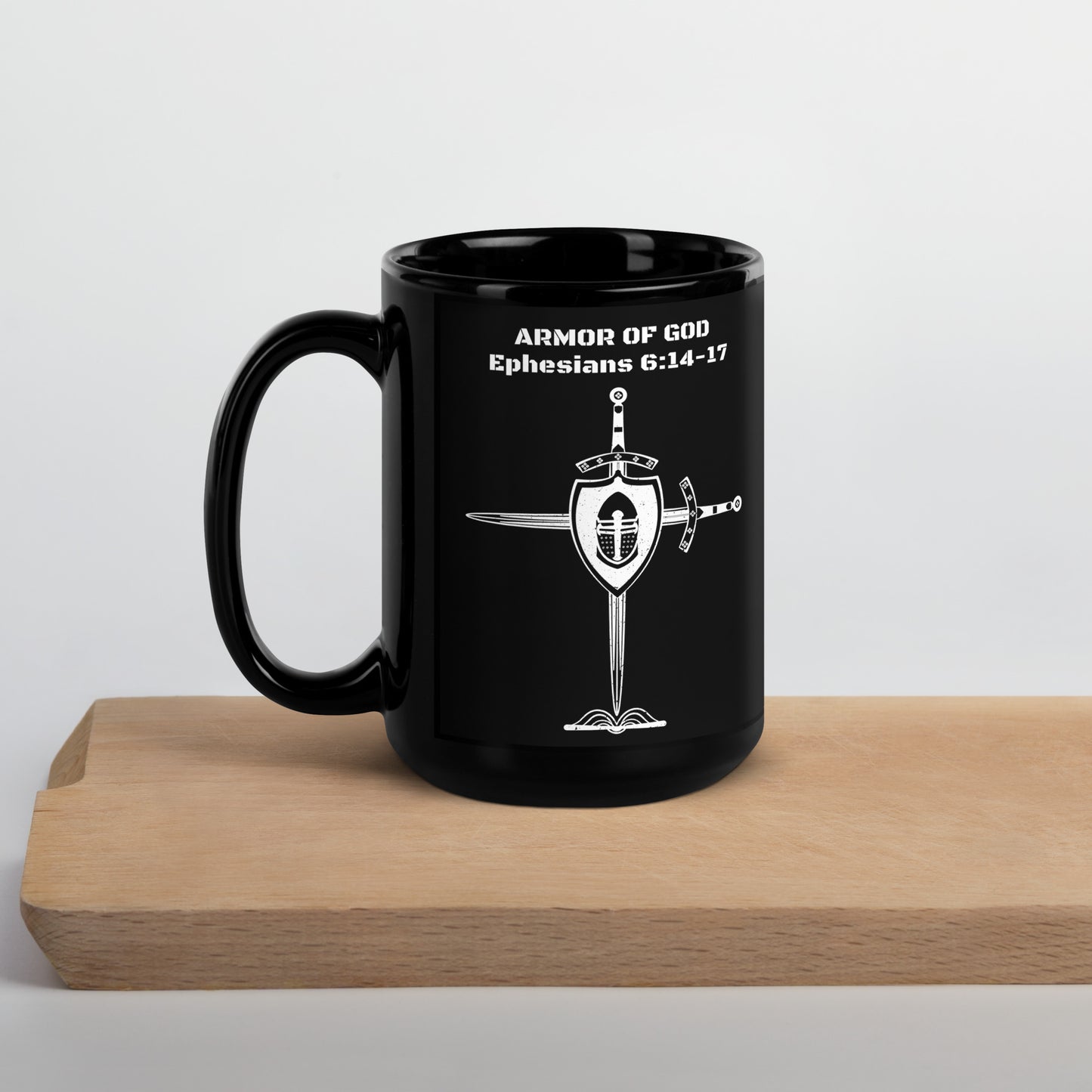 Ephesians 6:14-17 (b) Black Glossy Mug