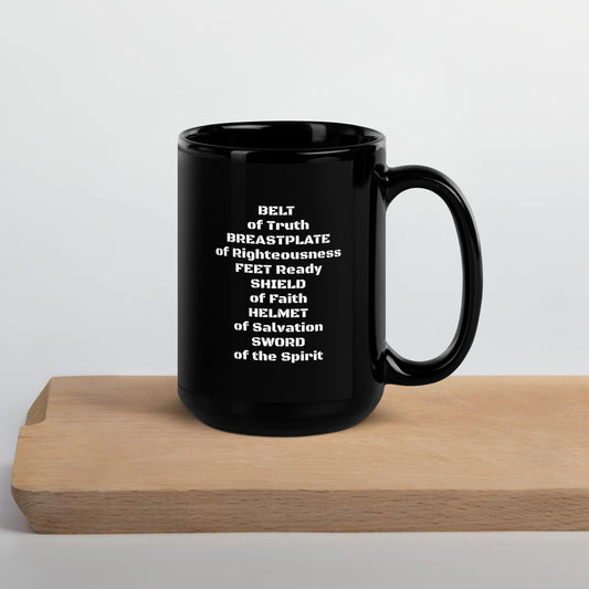 Ephesians 6:14-17 (a) Black Glossy Mug