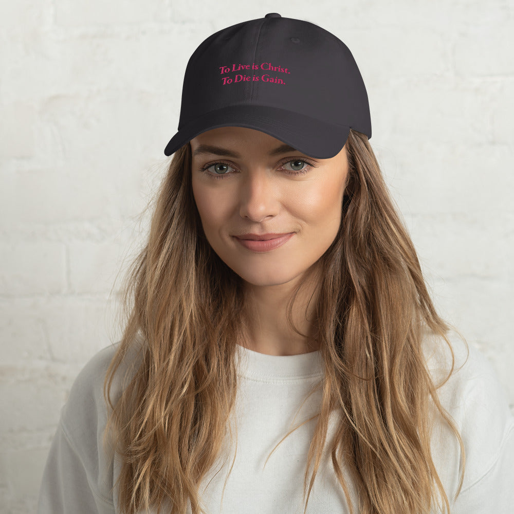 To Live is Christ Flamingo Women's Ball Cap