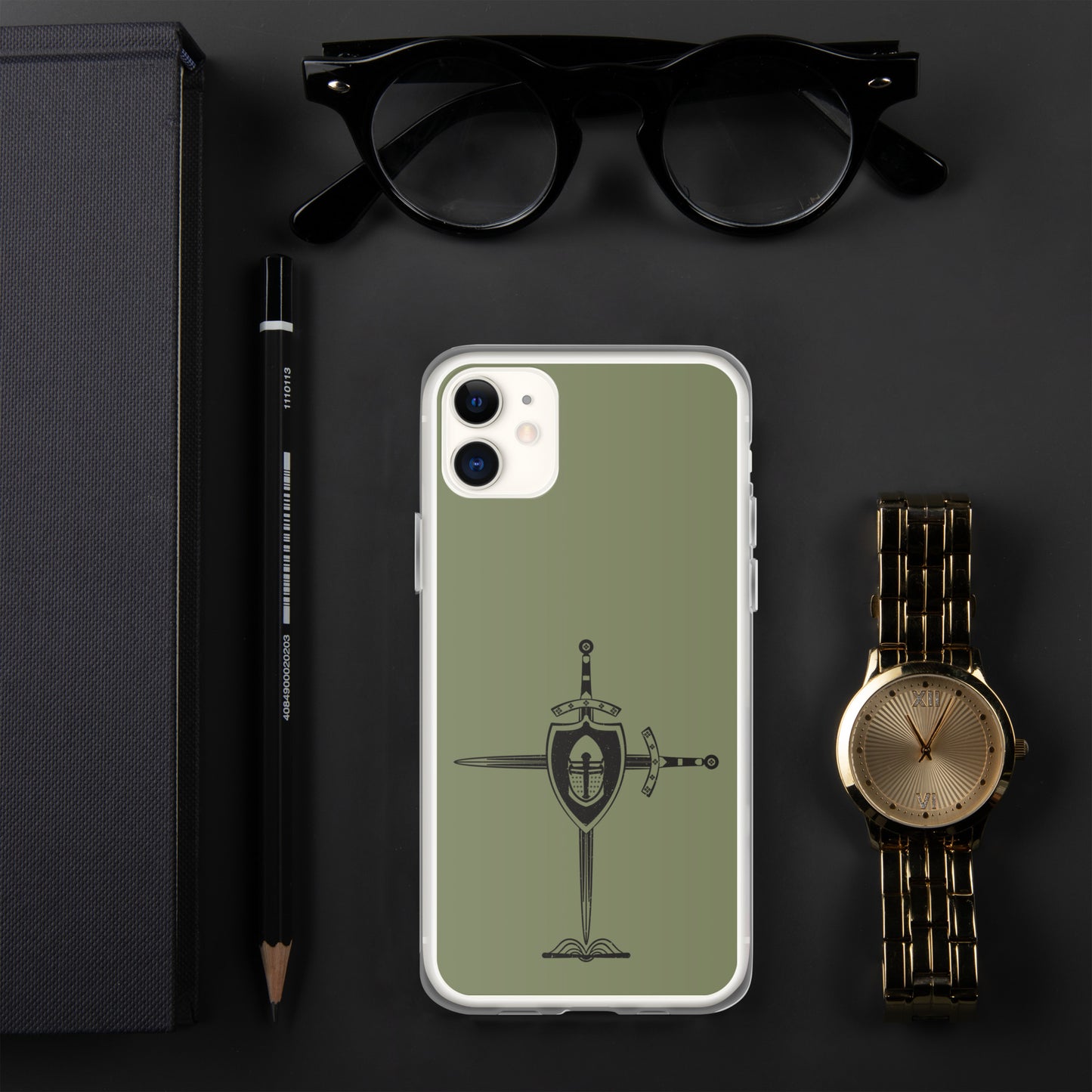 Armor of God Black Military Green Clear Case for iPhone®