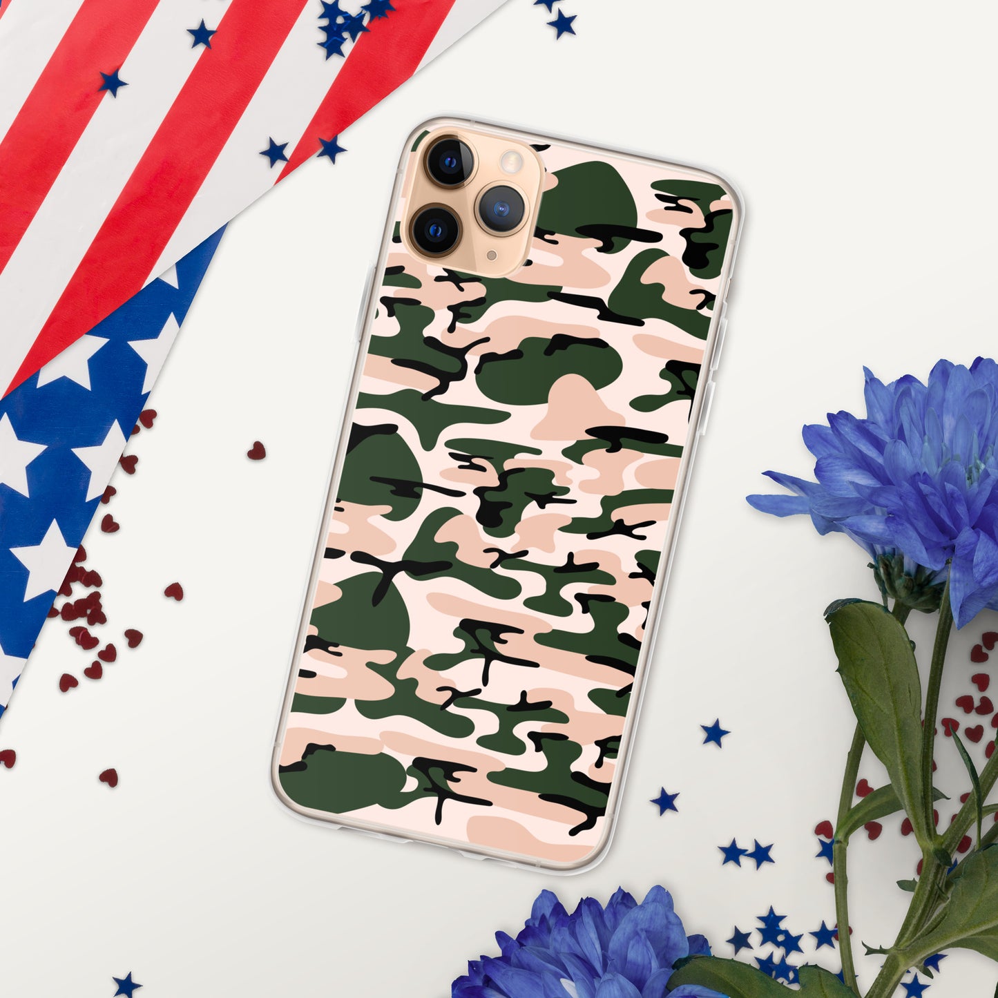 Camo Pink Clear Case No Image for iPhone®