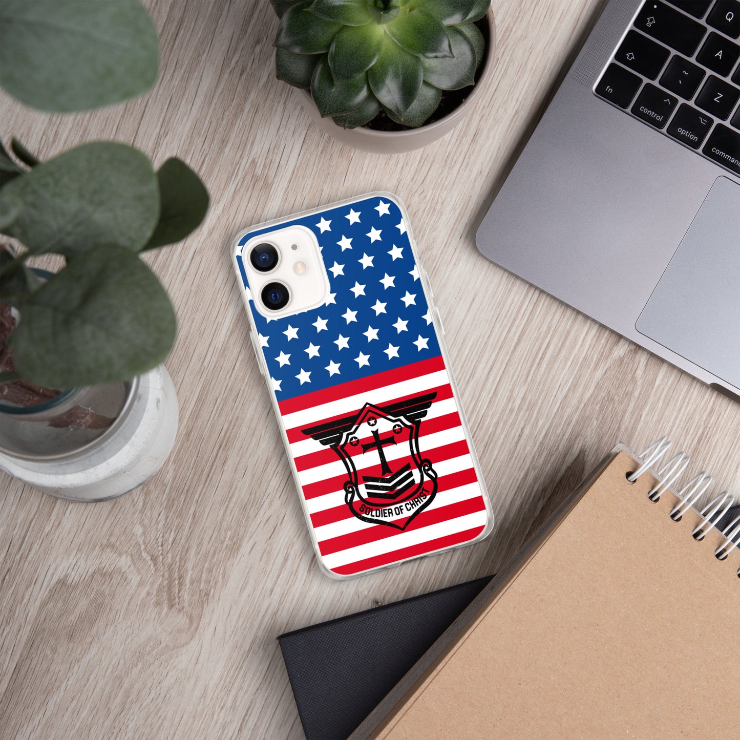 Soldier of Christ Black Patriot Clear Case for iPhone®