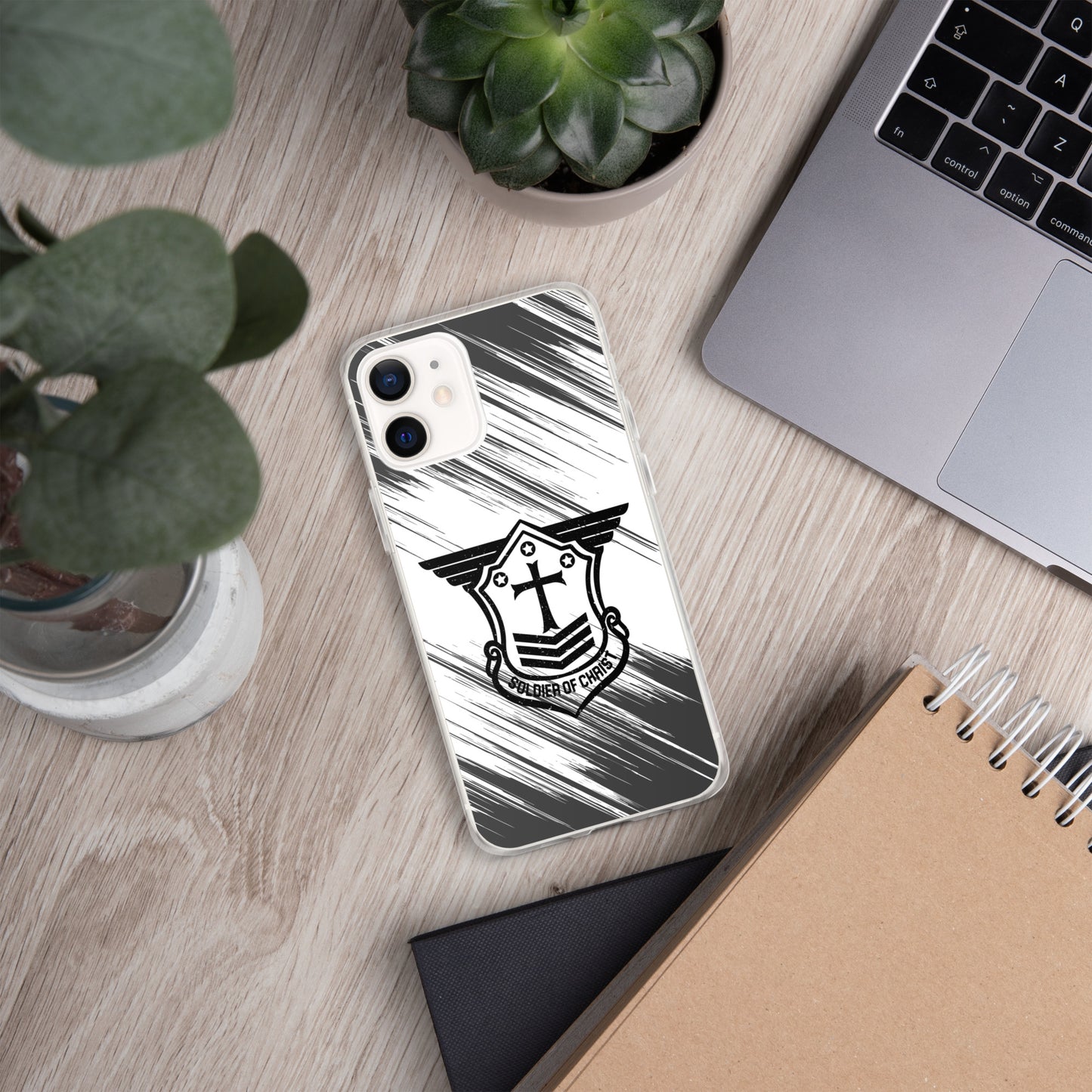 Soldier of Christ Black Black Brush Clear Case for iPhone®