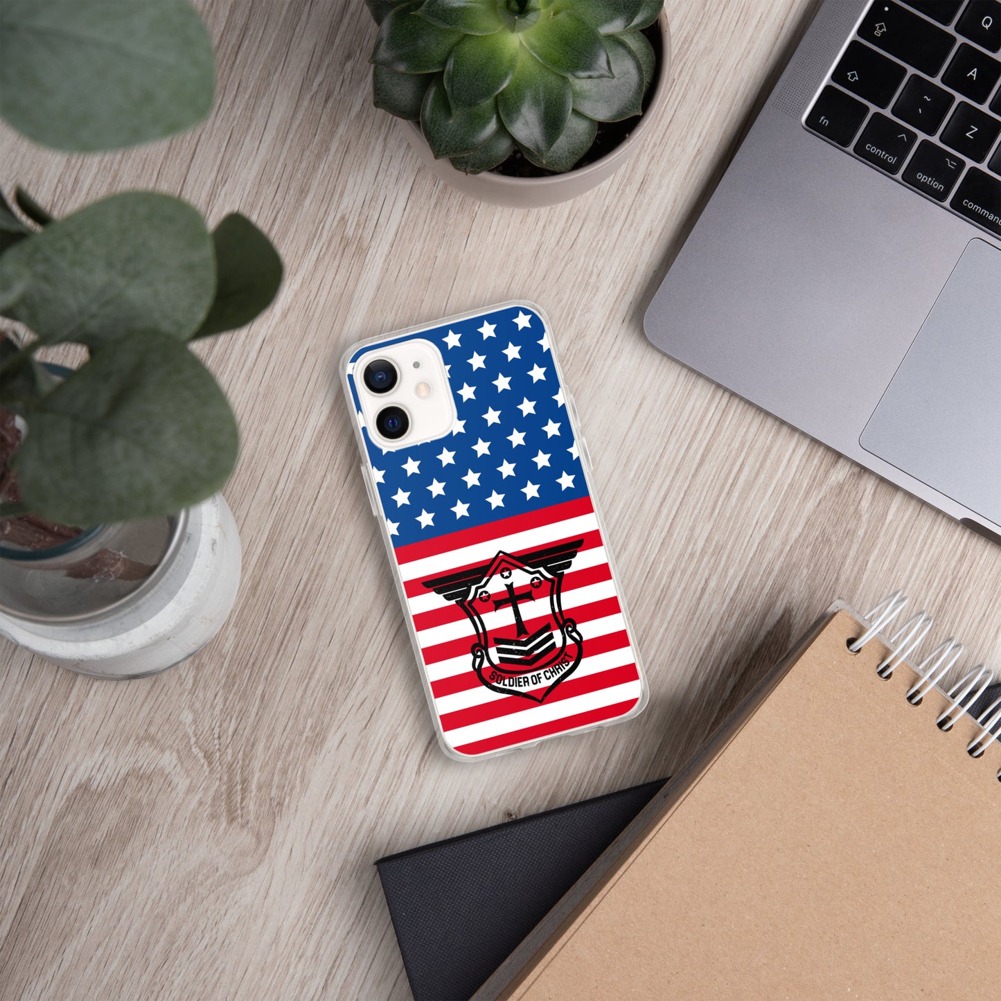 Soldier of Christ Black Patriot Clear Case for iPhone®