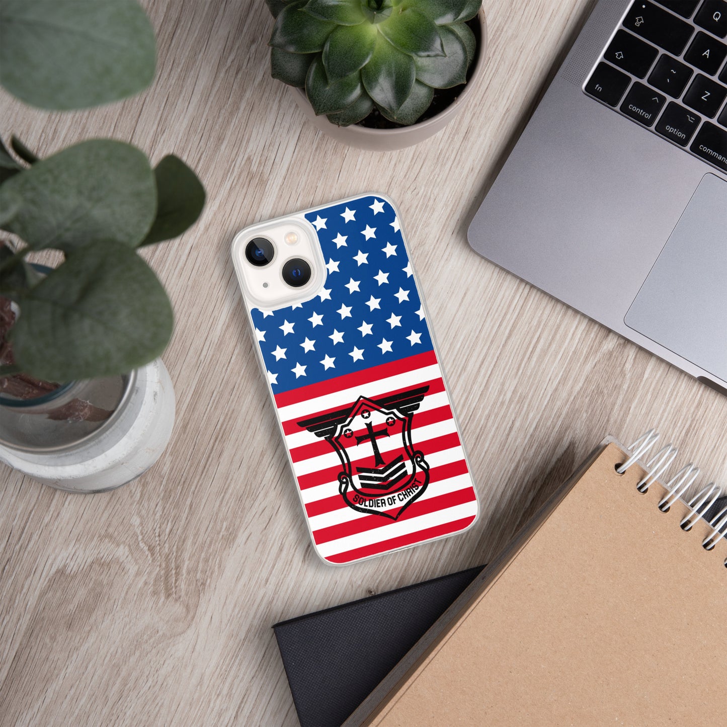 Soldier of Christ Black Patriot Clear Case for iPhone®