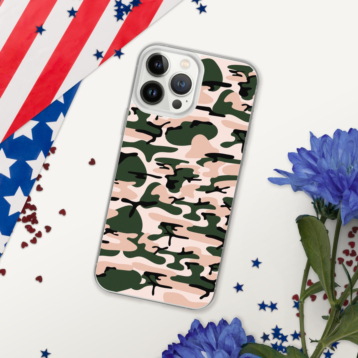 Camo Pink Clear Case No Image for iPhone®