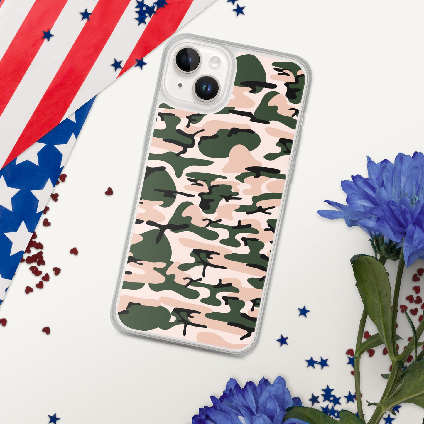 Camo Pink Clear Case No Image for iPhone®