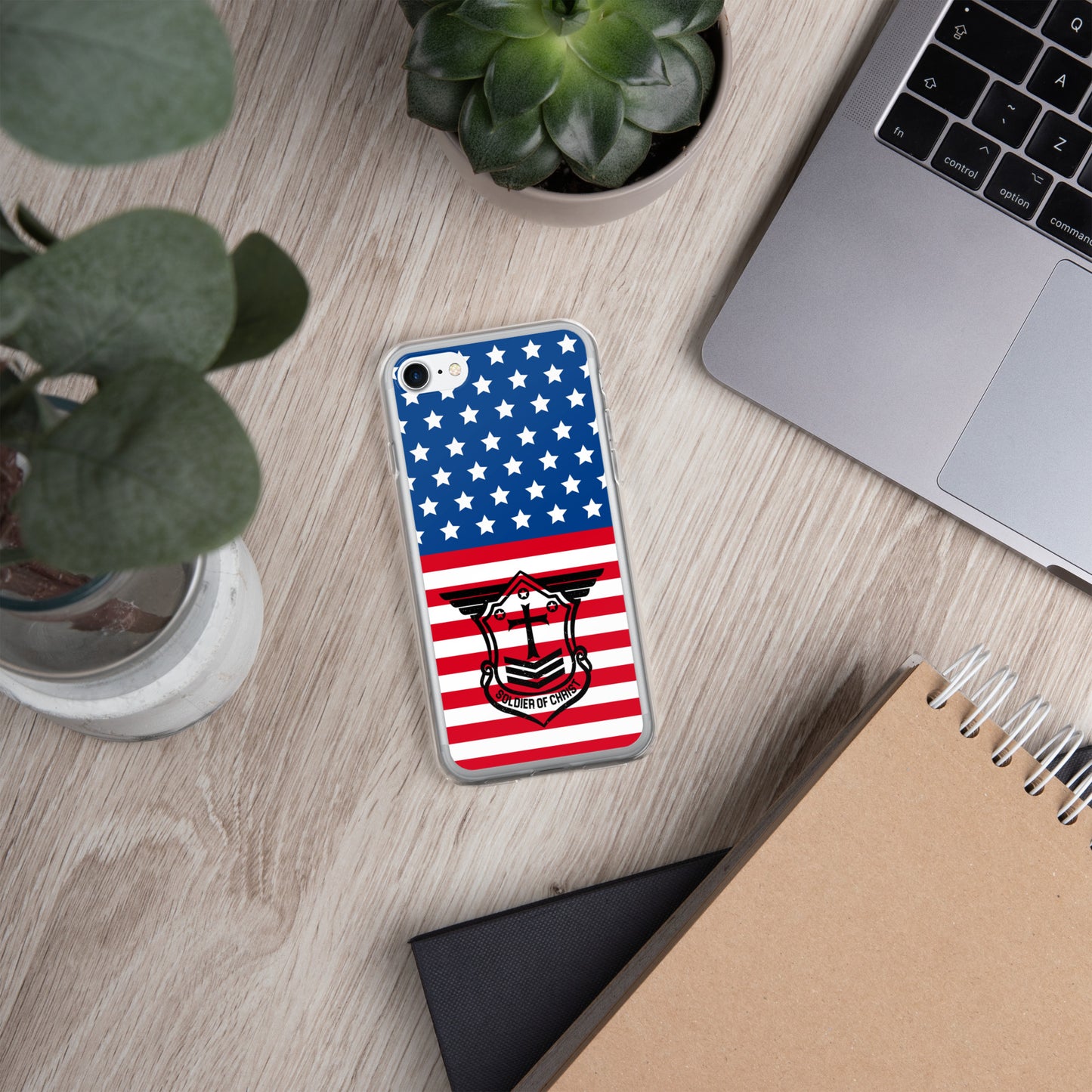 Soldier of Christ Black Patriot Clear Case for iPhone®