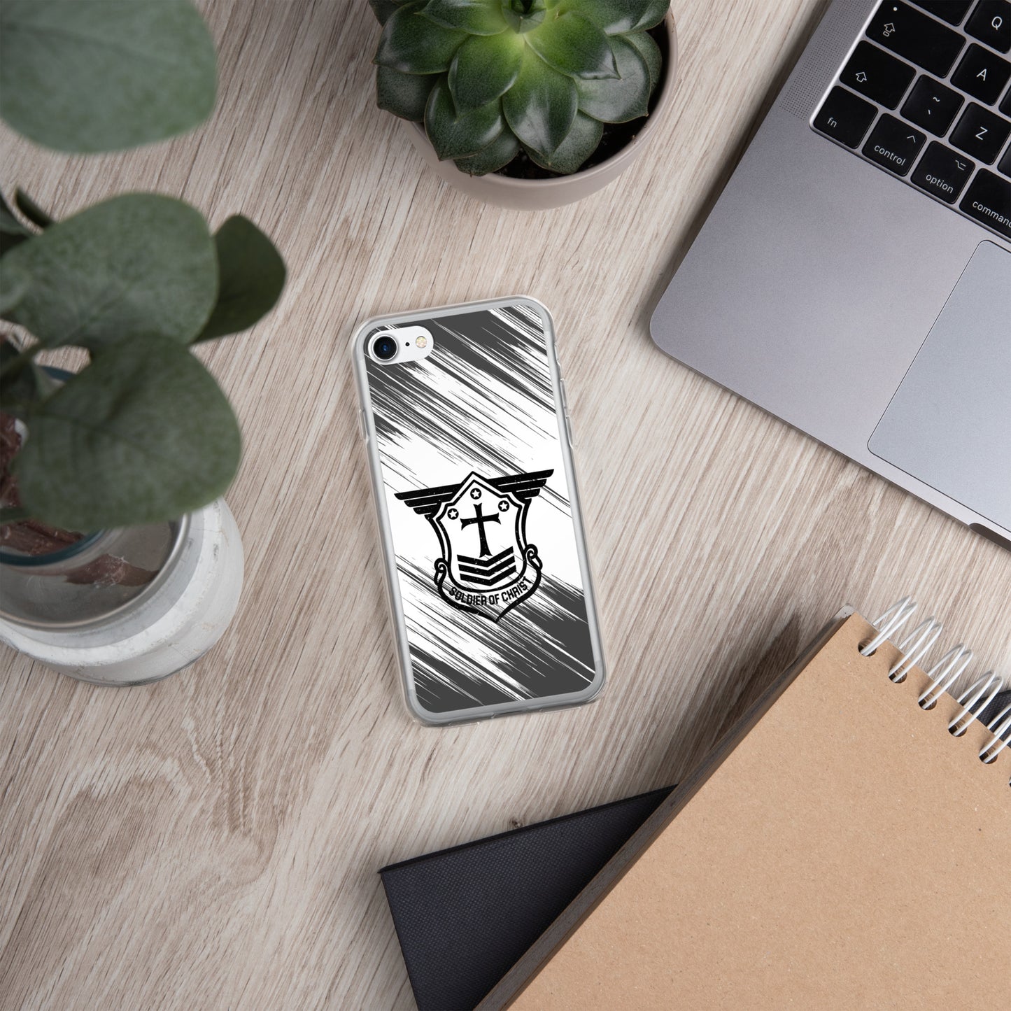 Soldier of Christ Black Black Brush Clear Case for iPhone®