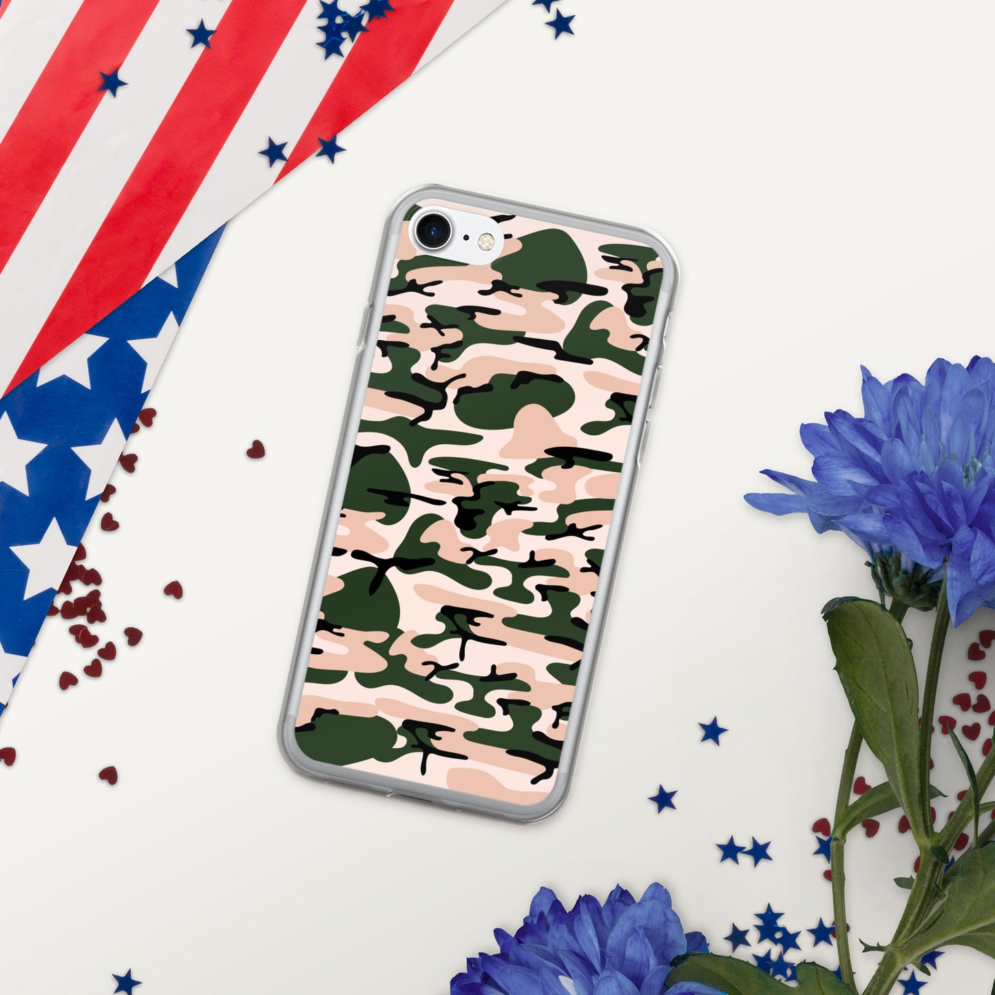 Camo Pink Clear Case No Image for iPhone®