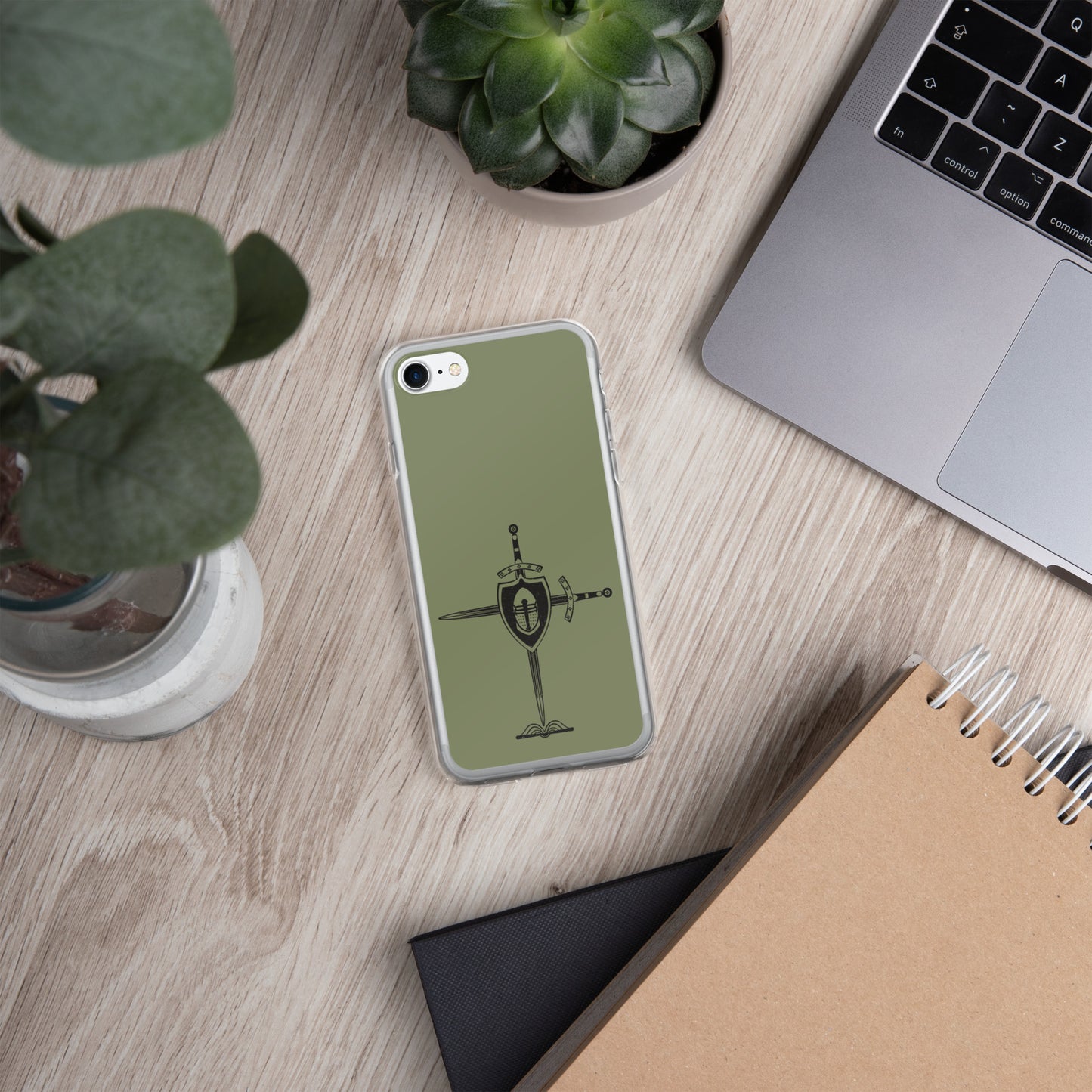 Armor of God Black Military Green Clear Case for iPhone®