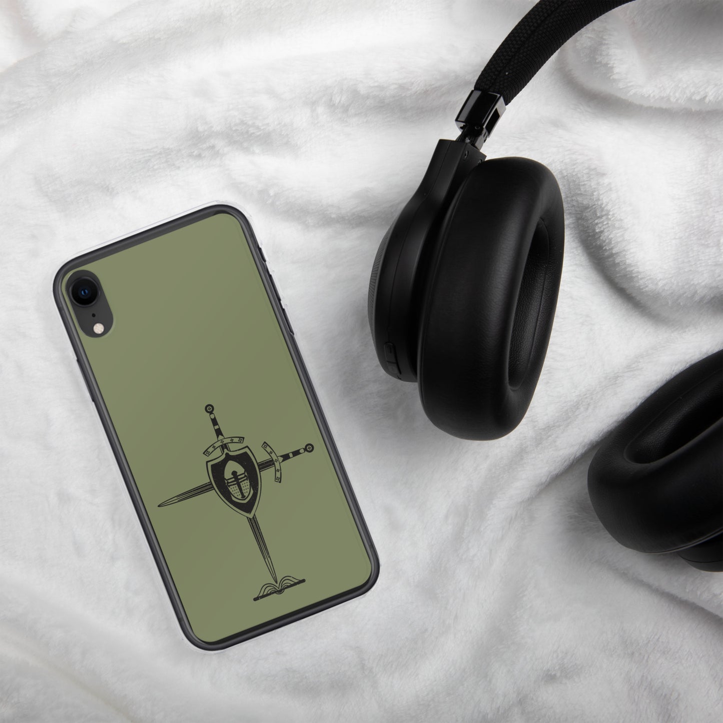 Armor of God Black Military Green Clear Case for iPhone®