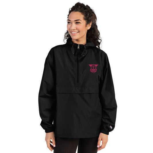 Unisex Champion Packable Golf Jacket with Flamingo Embroidered Soldier of Christ Emblem