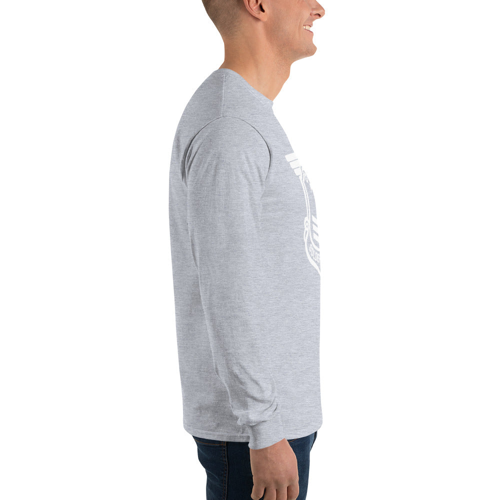 Men’s Long Sleeve T-Shirt with White Soldier of Christ Emblem Front