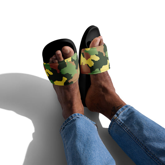 Green Camo Multi-Color Men’s Slides