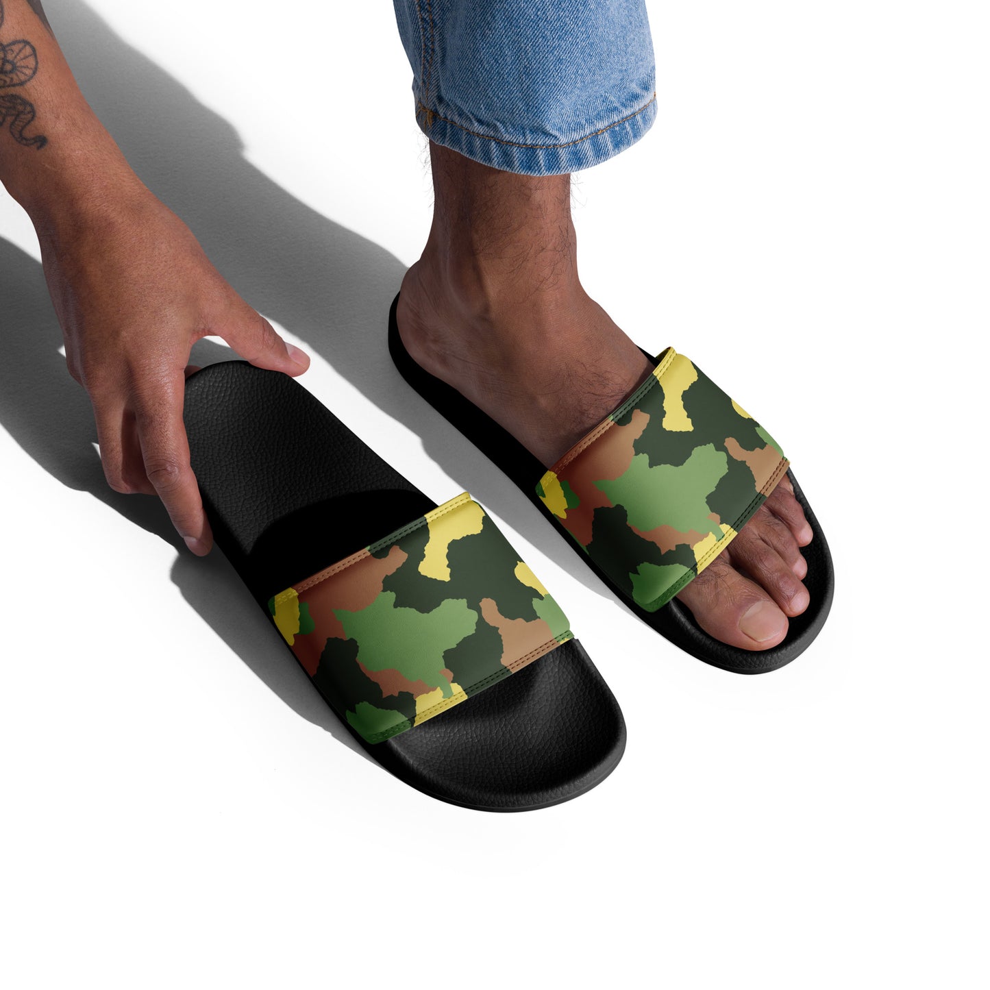 Green Camo Multi-Color Men’s Slides