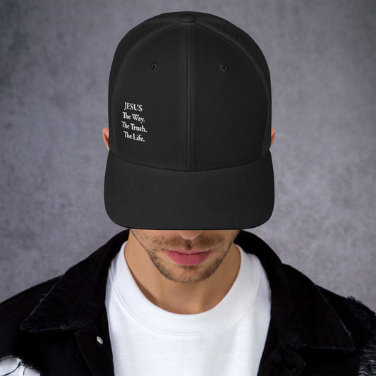 Jesus The Way White Men's Trucker Cap