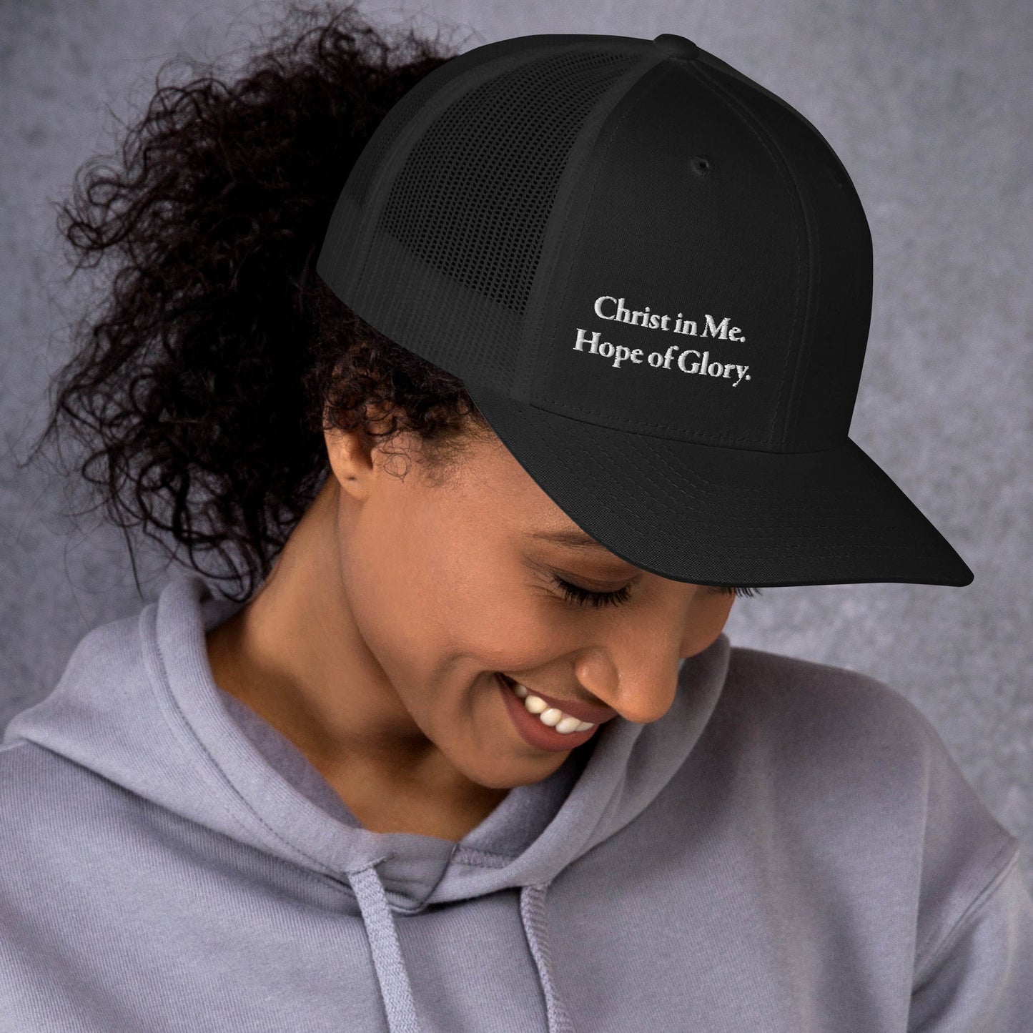 Christ in Me White Women's Trucker Cap