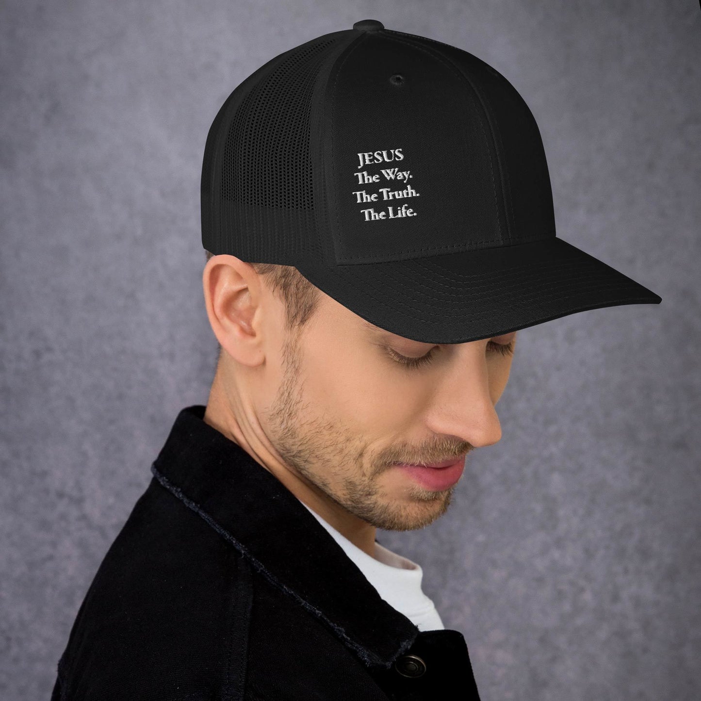 Jesus The Way White Men's Trucker Cap