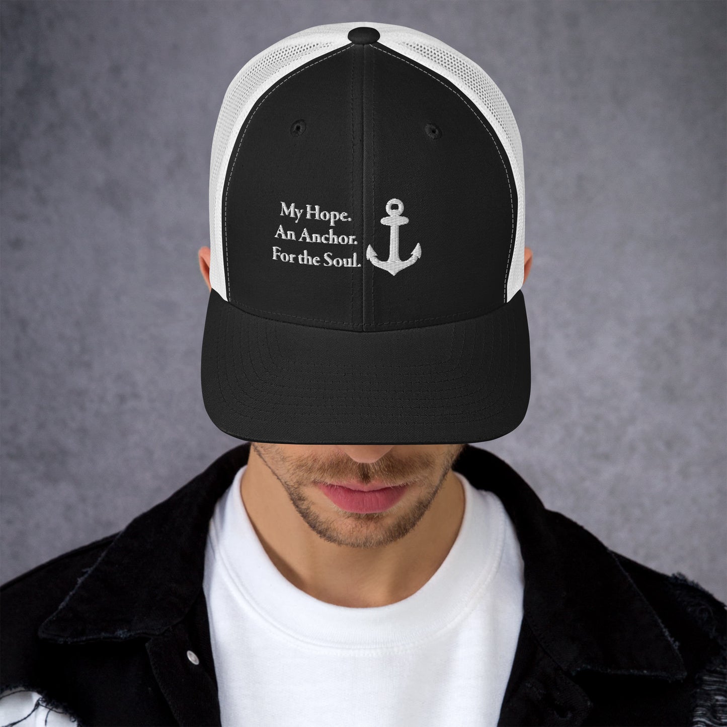 My Hope An Anchor White Men's Trucker Cap