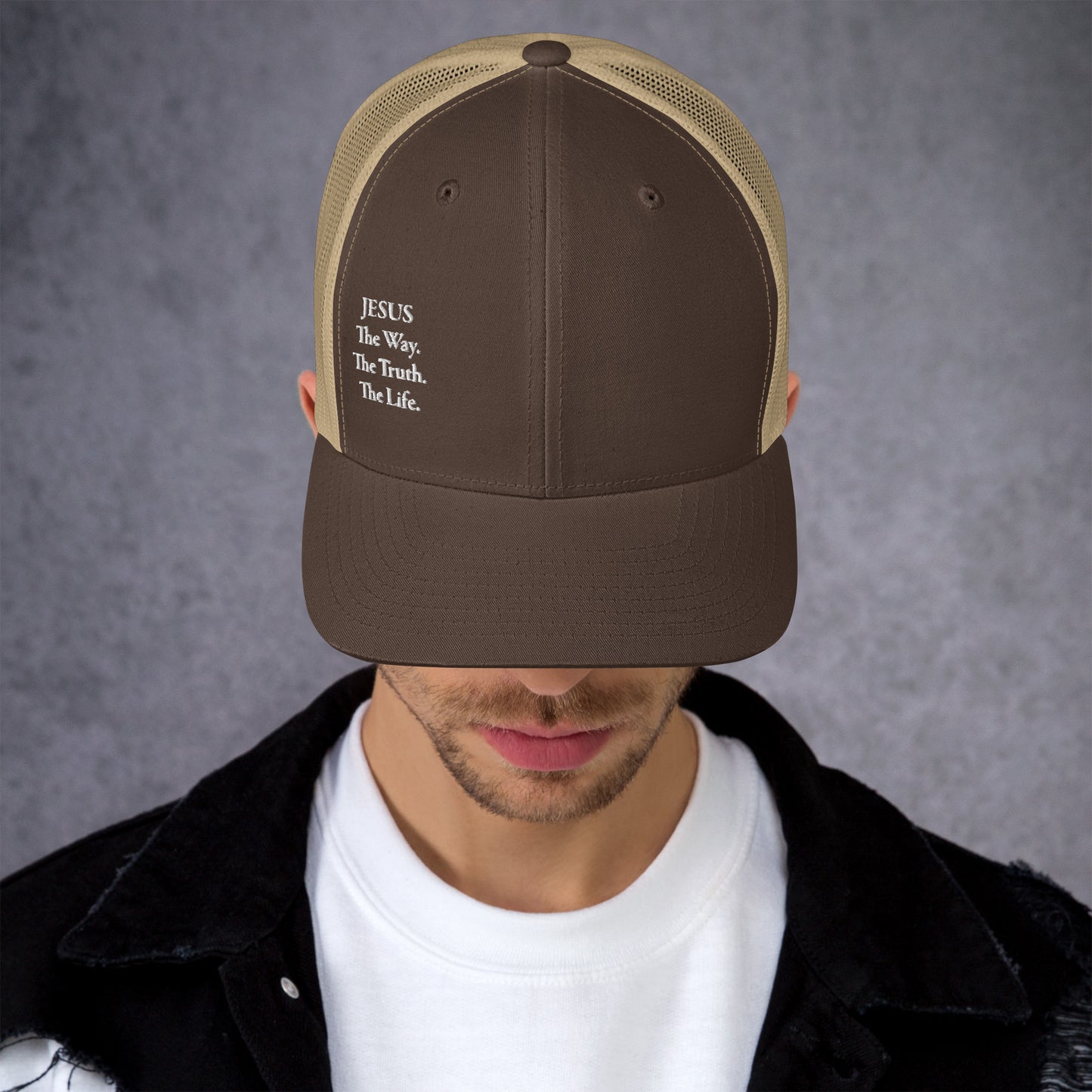 Jesus The Way White Men's Trucker Cap