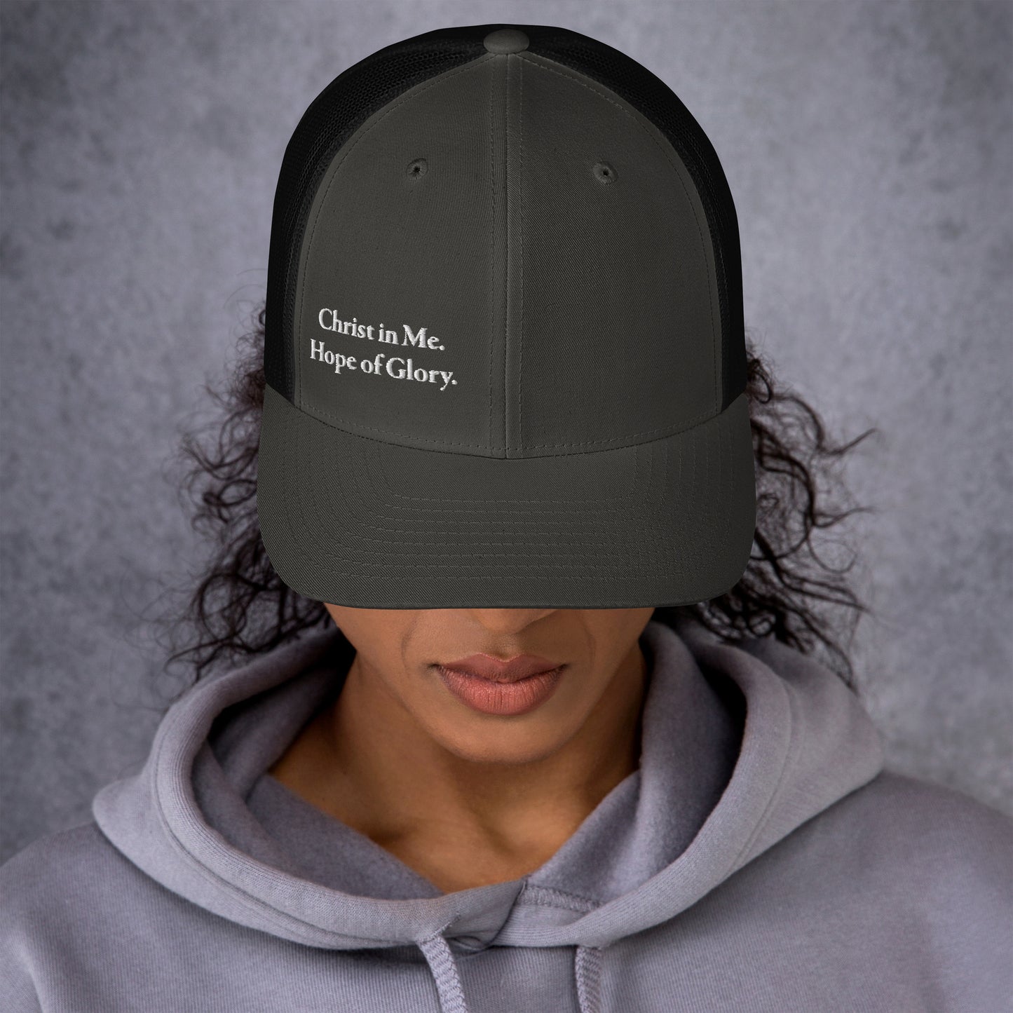 Christ in Me White Women's Trucker Cap