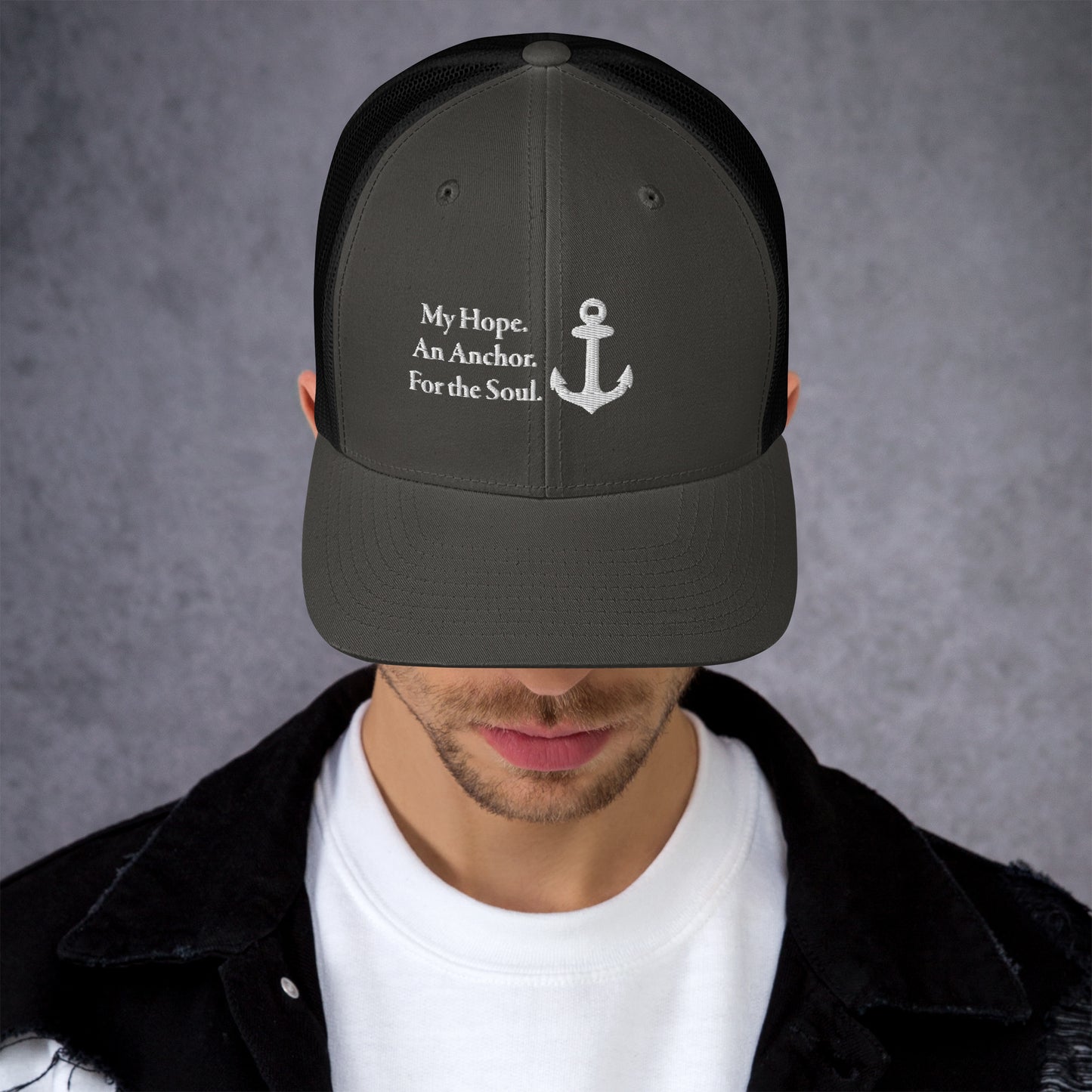 My Hope An Anchor White Men's Trucker Cap