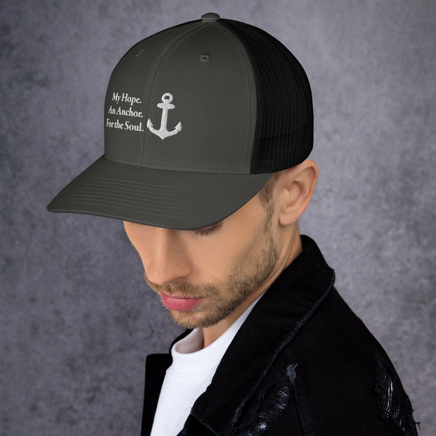 My Hope An Anchor White Men's Trucker Cap