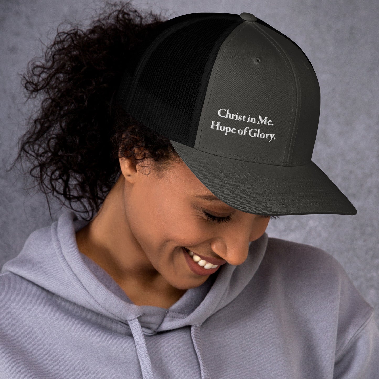 Christ in Me White Women's Trucker Cap