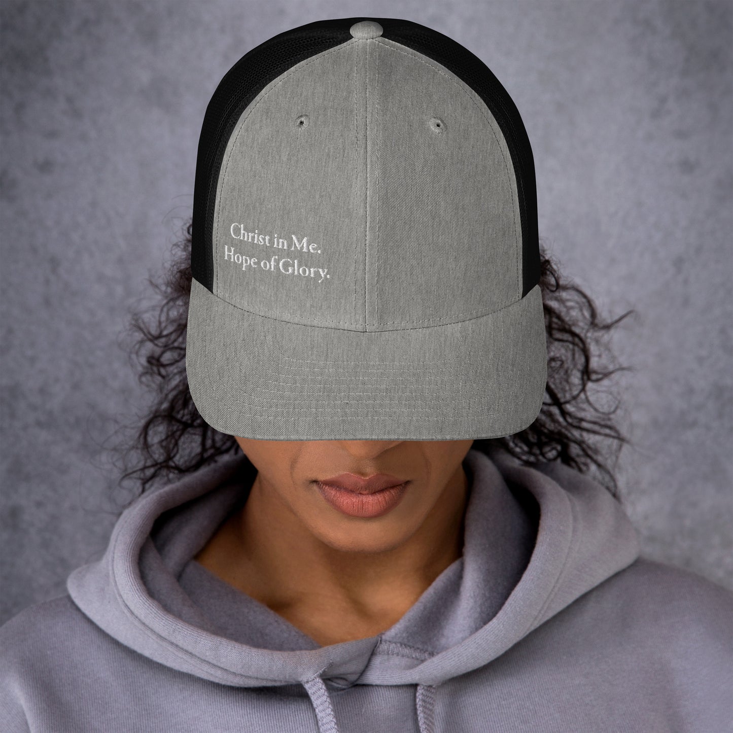 Christ in Me White Women's Trucker Cap