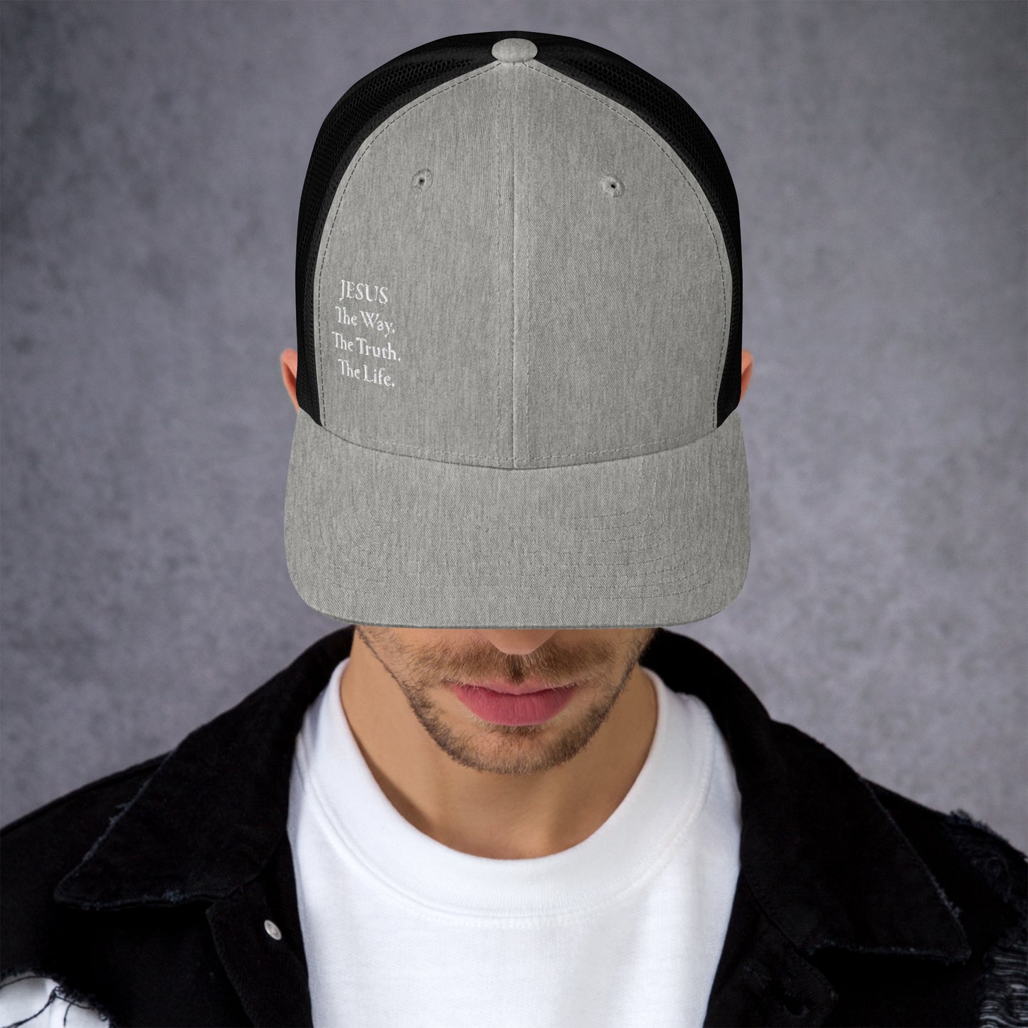 Jesus The Way White Men's Trucker Cap