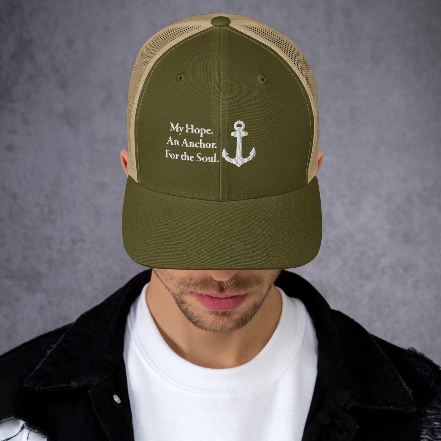 My Hope An Anchor White Men's Trucker Cap