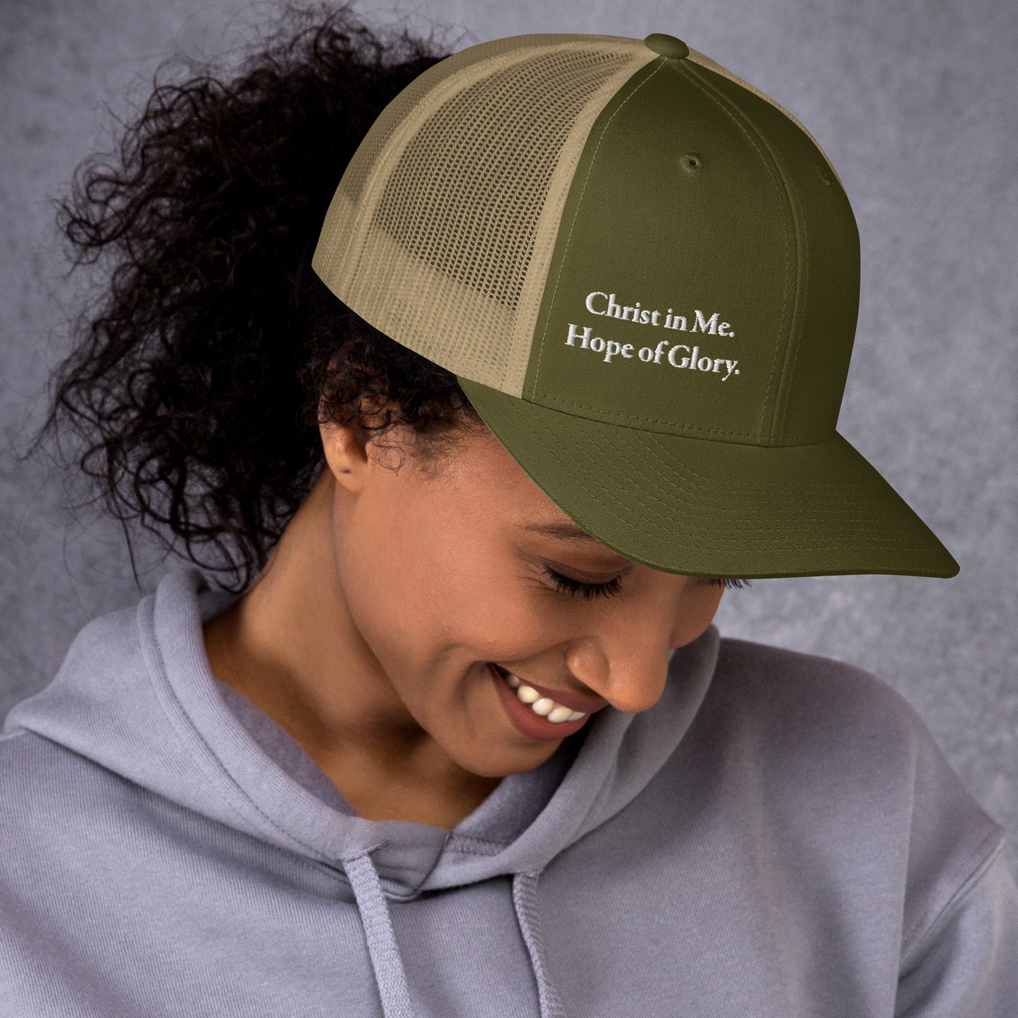 Christ in Me White Women's Trucker Cap