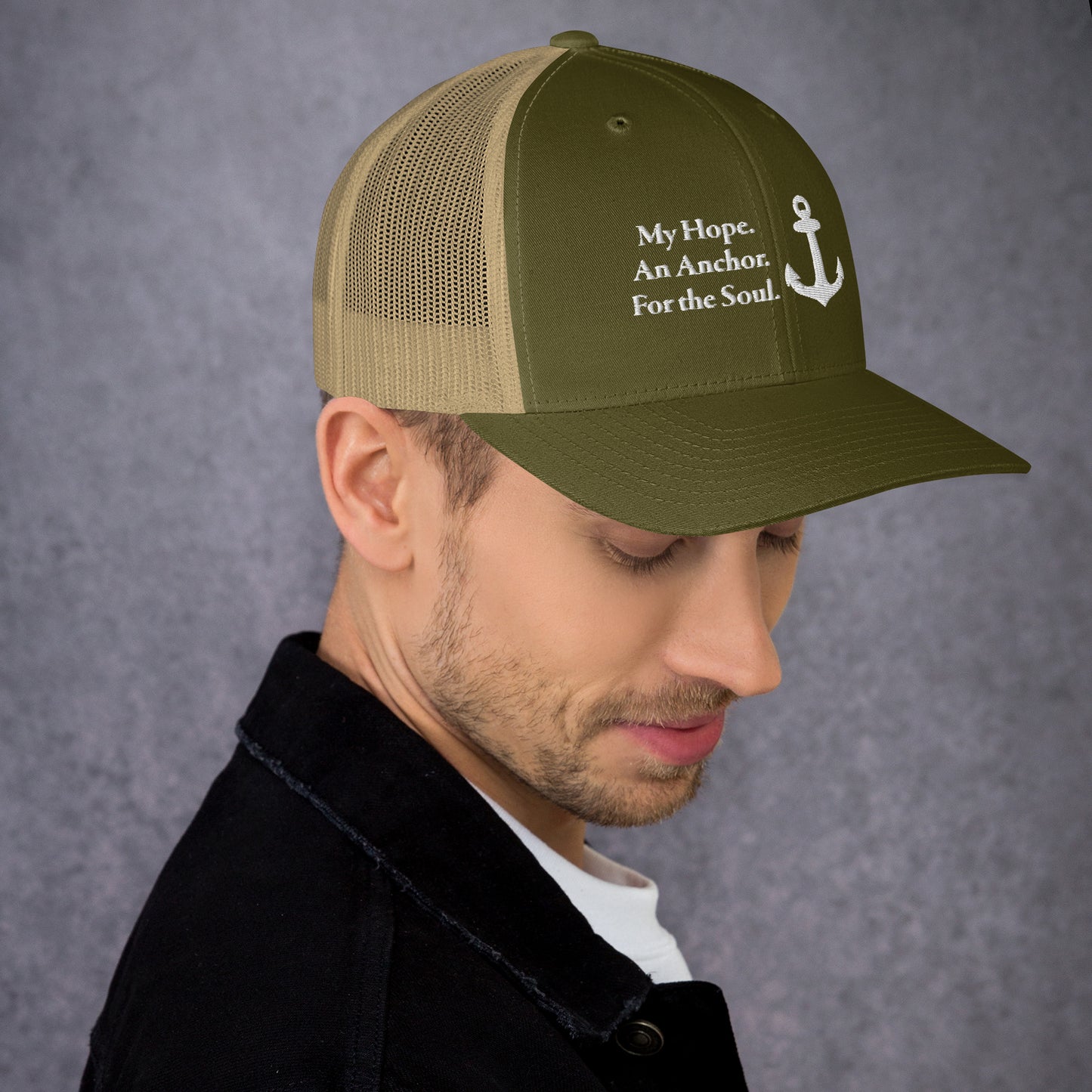 My Hope An Anchor White Men's Trucker Cap