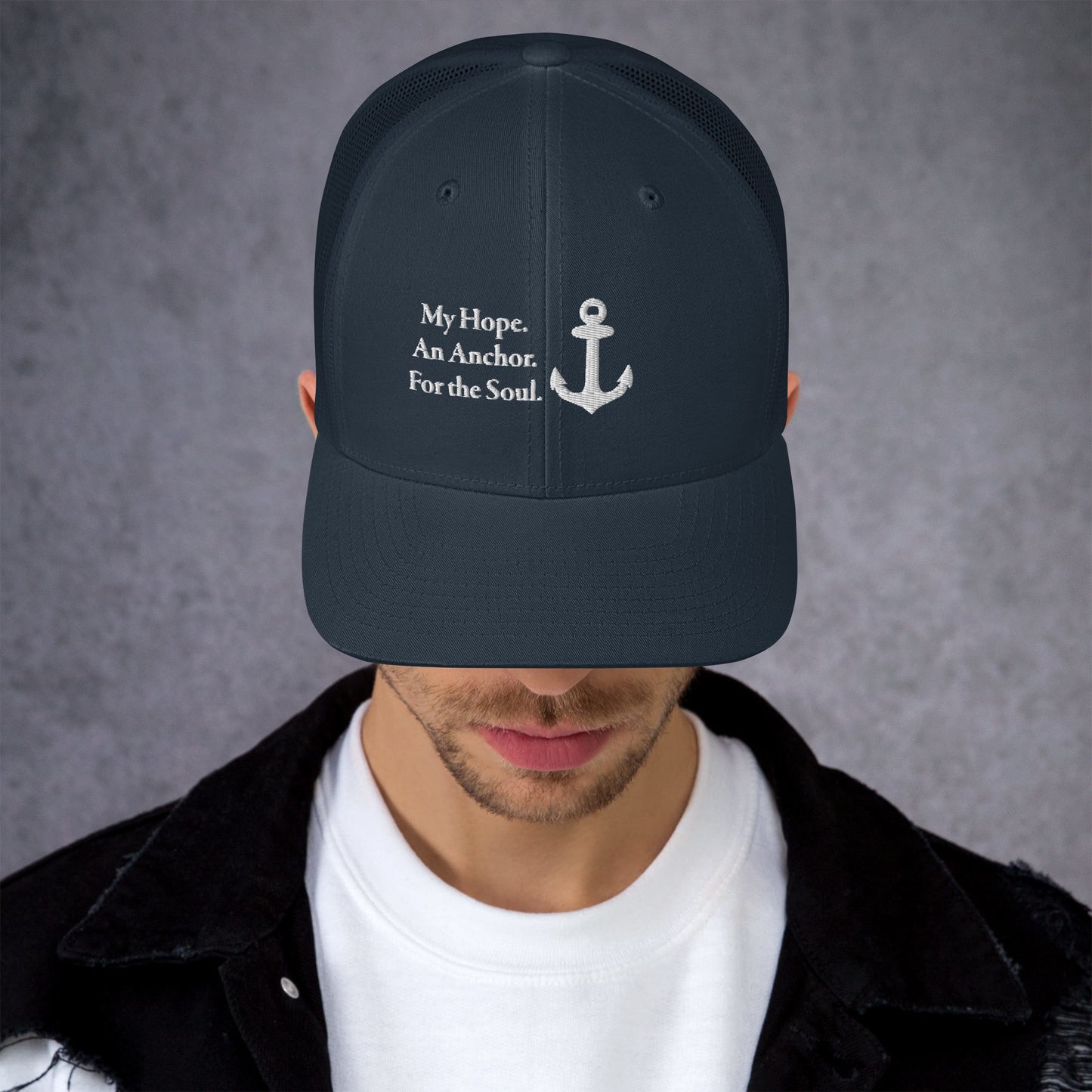 My Hope An Anchor White Men's Trucker Cap