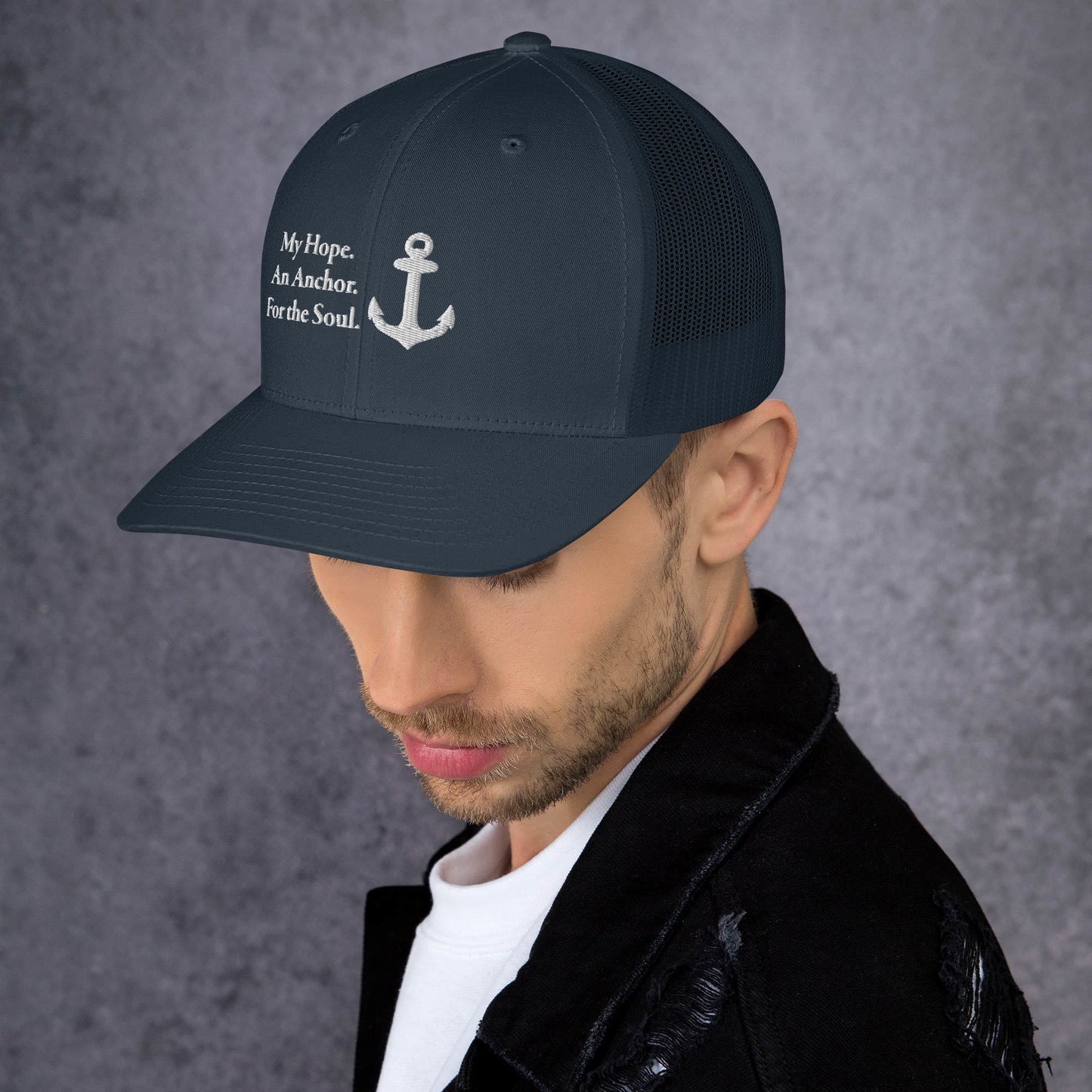 My Hope An Anchor White Men's Trucker Cap