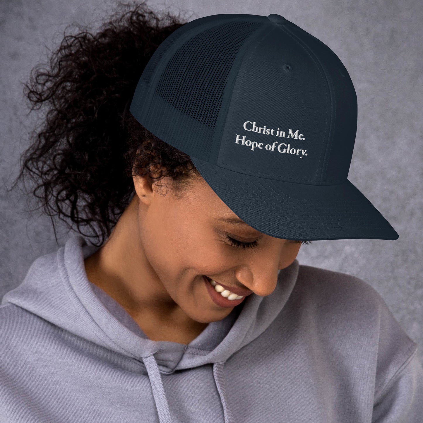 Christ in Me White Women's Trucker Cap