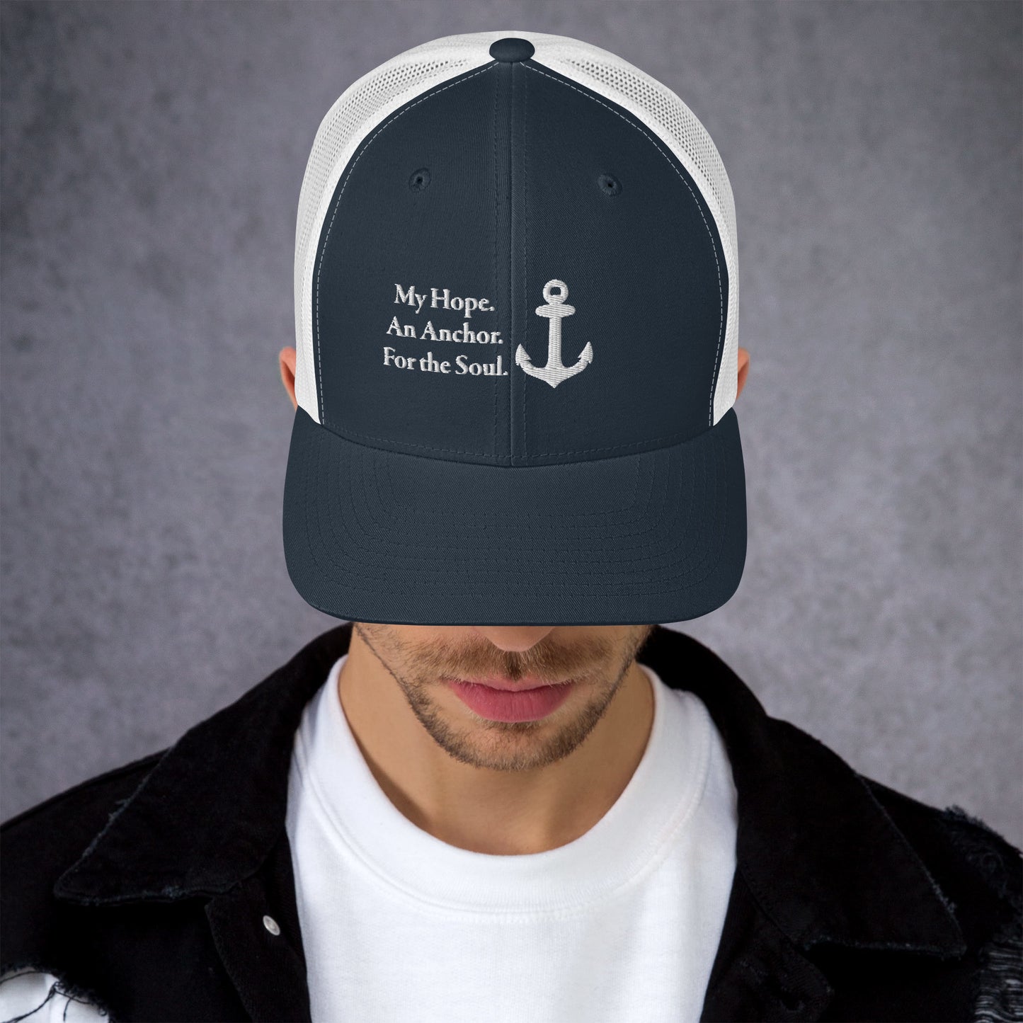 My Hope An Anchor White Men's Trucker Cap