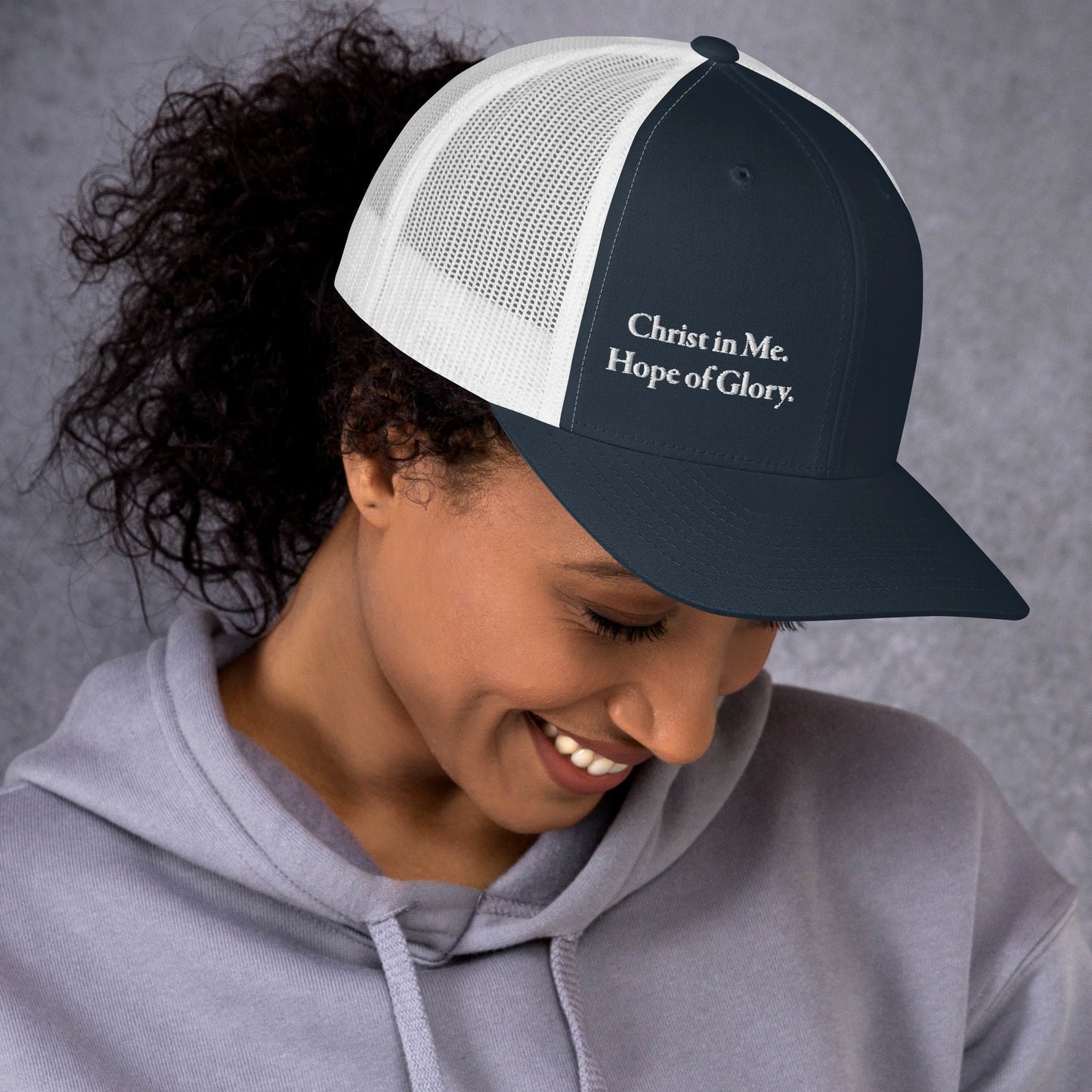 Christ in Me White Women's Trucker Cap