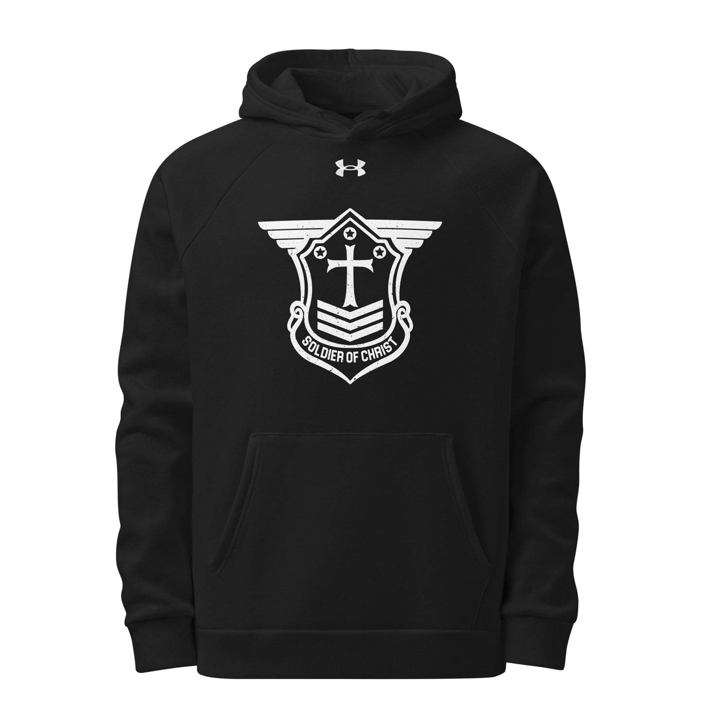 Soldier of Christ White Emblem Under Armour® Unisex Hoodie