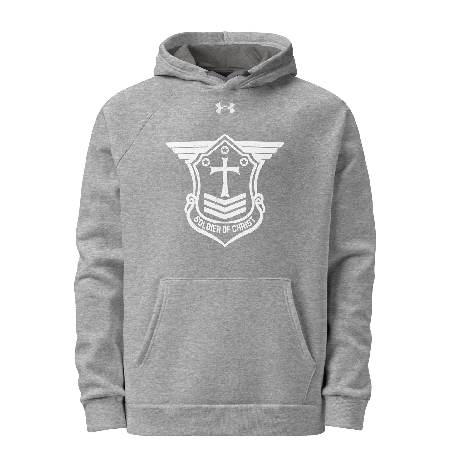 Soldier of Christ White Emblem Under Armour® Unisex Hoodie