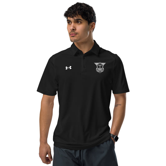 Soldier of Christ White Embroidered Under Armour® Men's Golf Polo Shirt