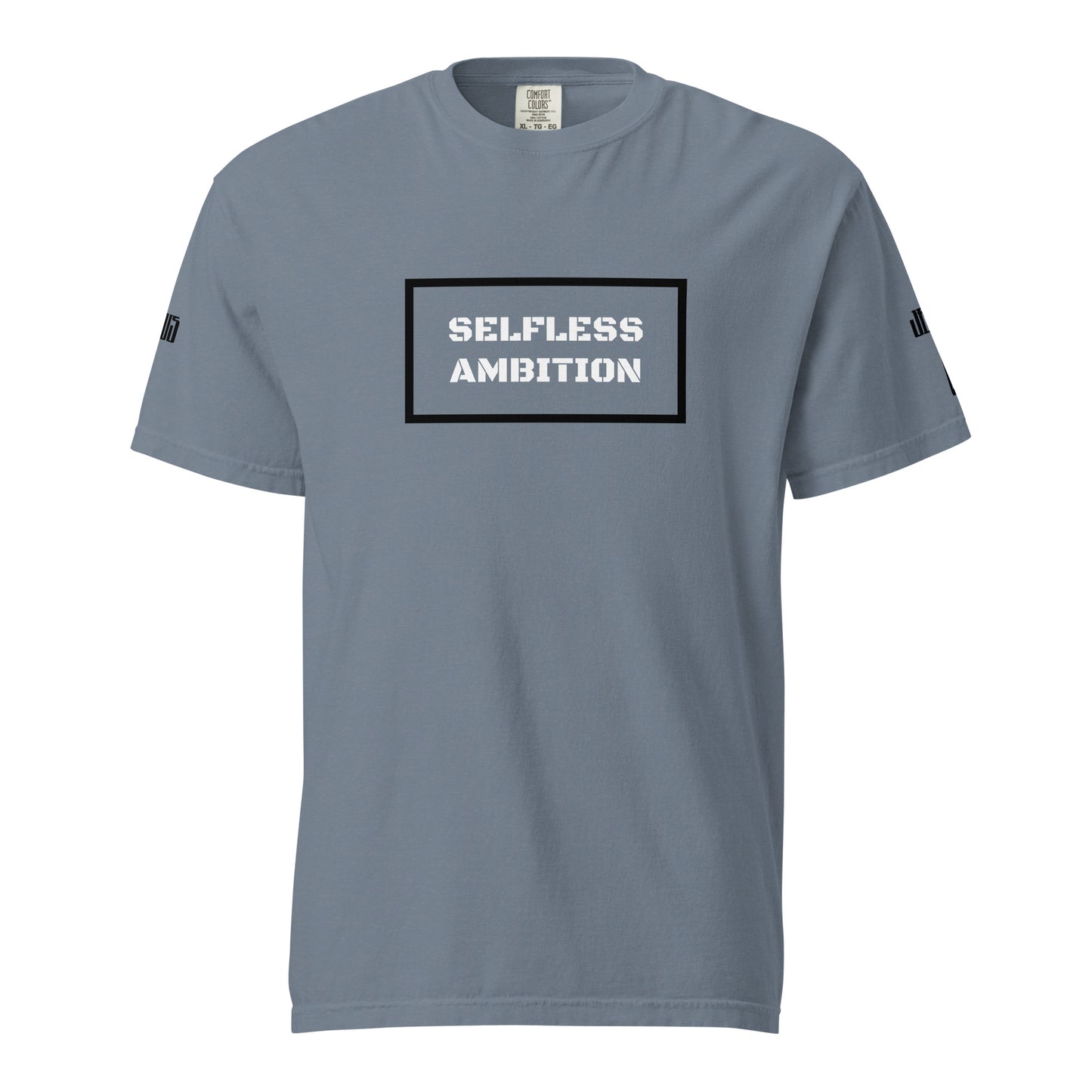 Selfless Ambition Black & White Unisex Heavyweight T-Shirt