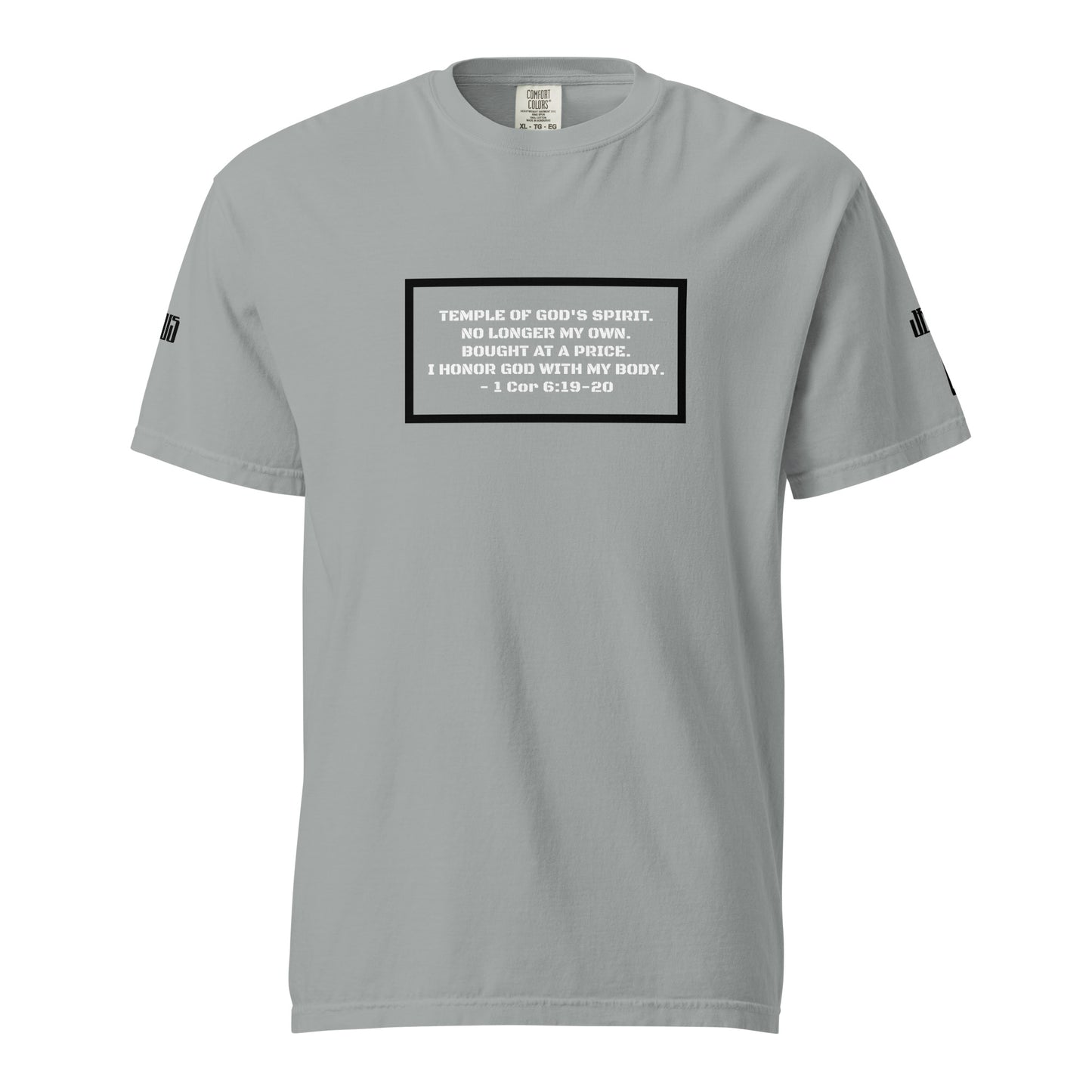 Temple of God's Spirit Black & White Unisex Heavyweight T-Shirt