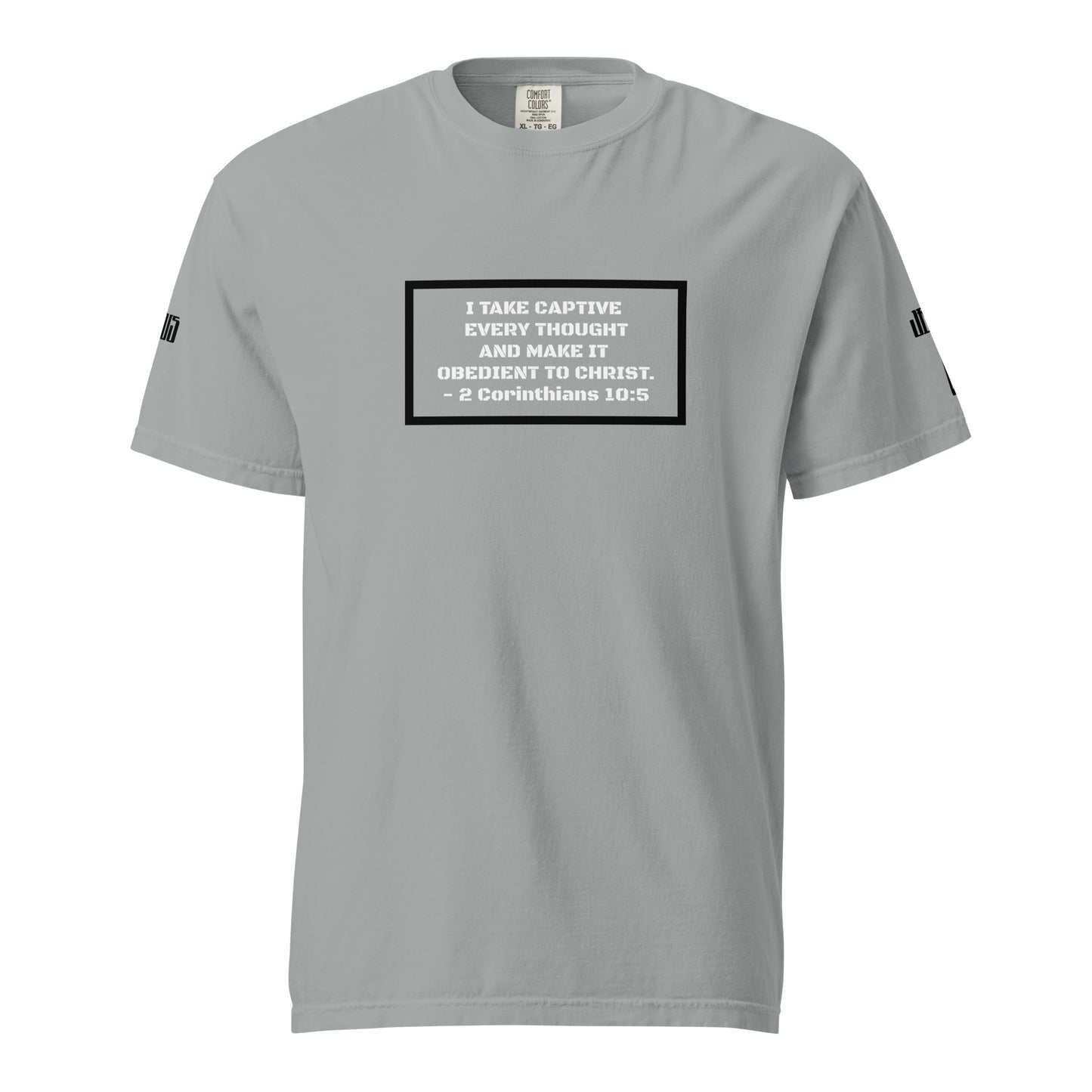 Take Captive Every Thought Black & White Unisex Heavyweight T-Shirt