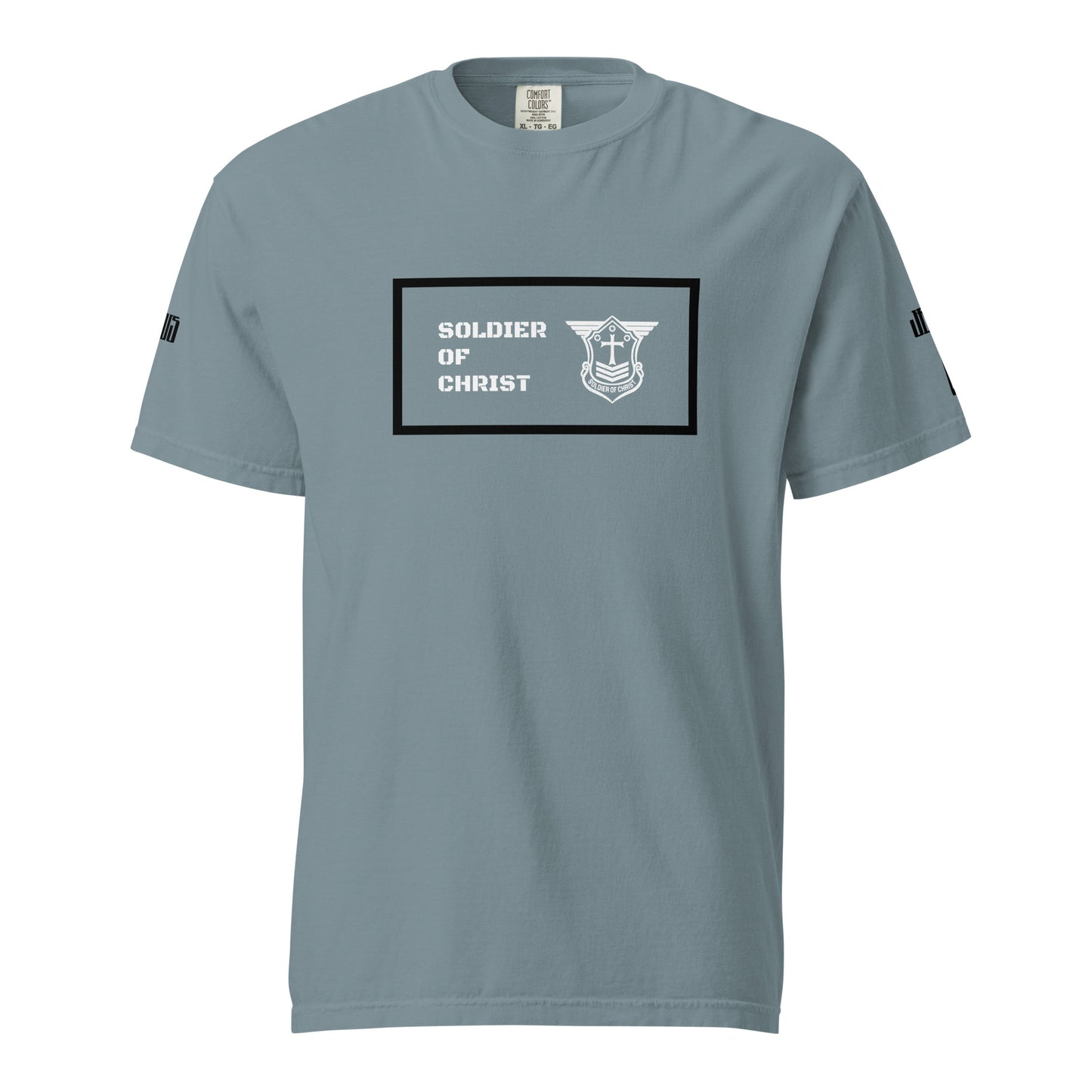 Soldier of Christ Black & White Unisex Heavyweight T-Shirt